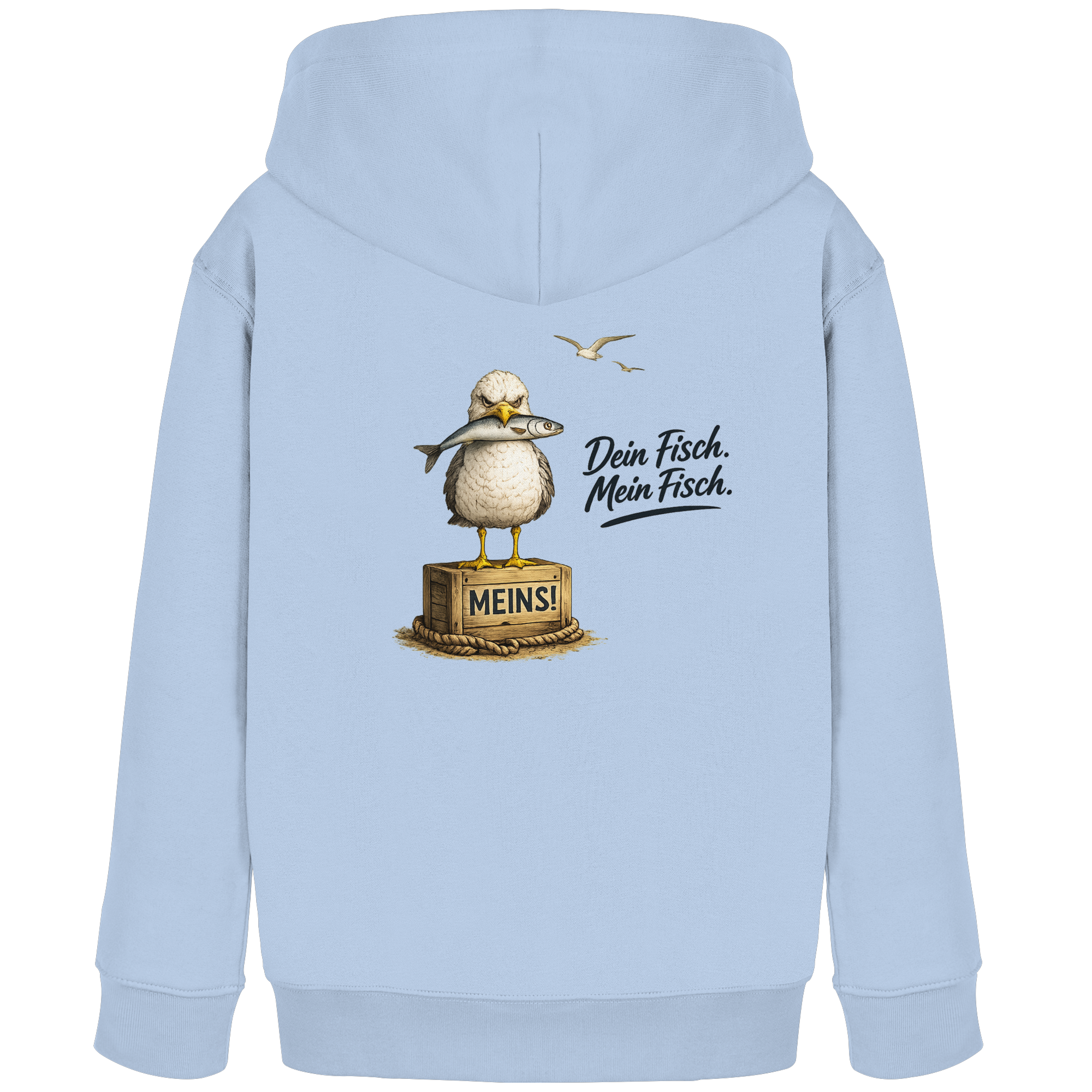 Alpha - Möwe mit Meinung – Dein Fisch. Mein Fisch. | - Kids Organic Hoodie