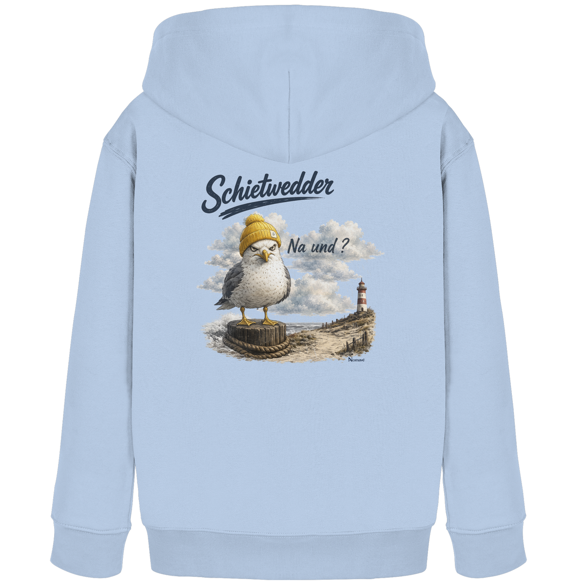 Alpha Möwe – Schietwedder? Na und! - Kids Organic Hoodie