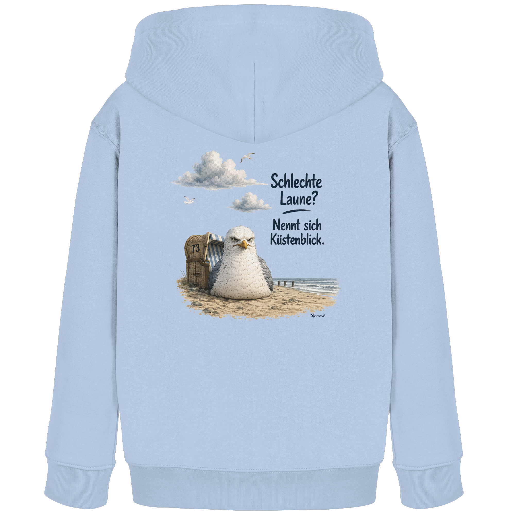 Maritimer Küstenhumor Möwen Motiv für Ostsee und Nordseefans und Meerliebhaber - Kids Organic Hoodie