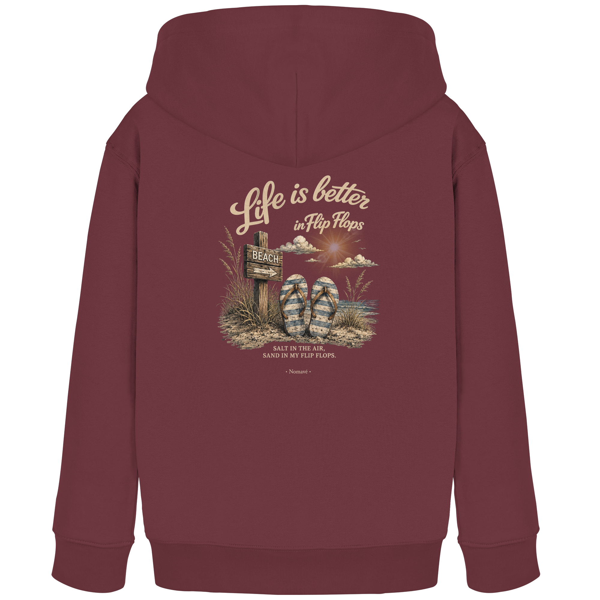 Life-is-better-in-Flip-Flops-Dark-Edition - Kids Organic Hoodie