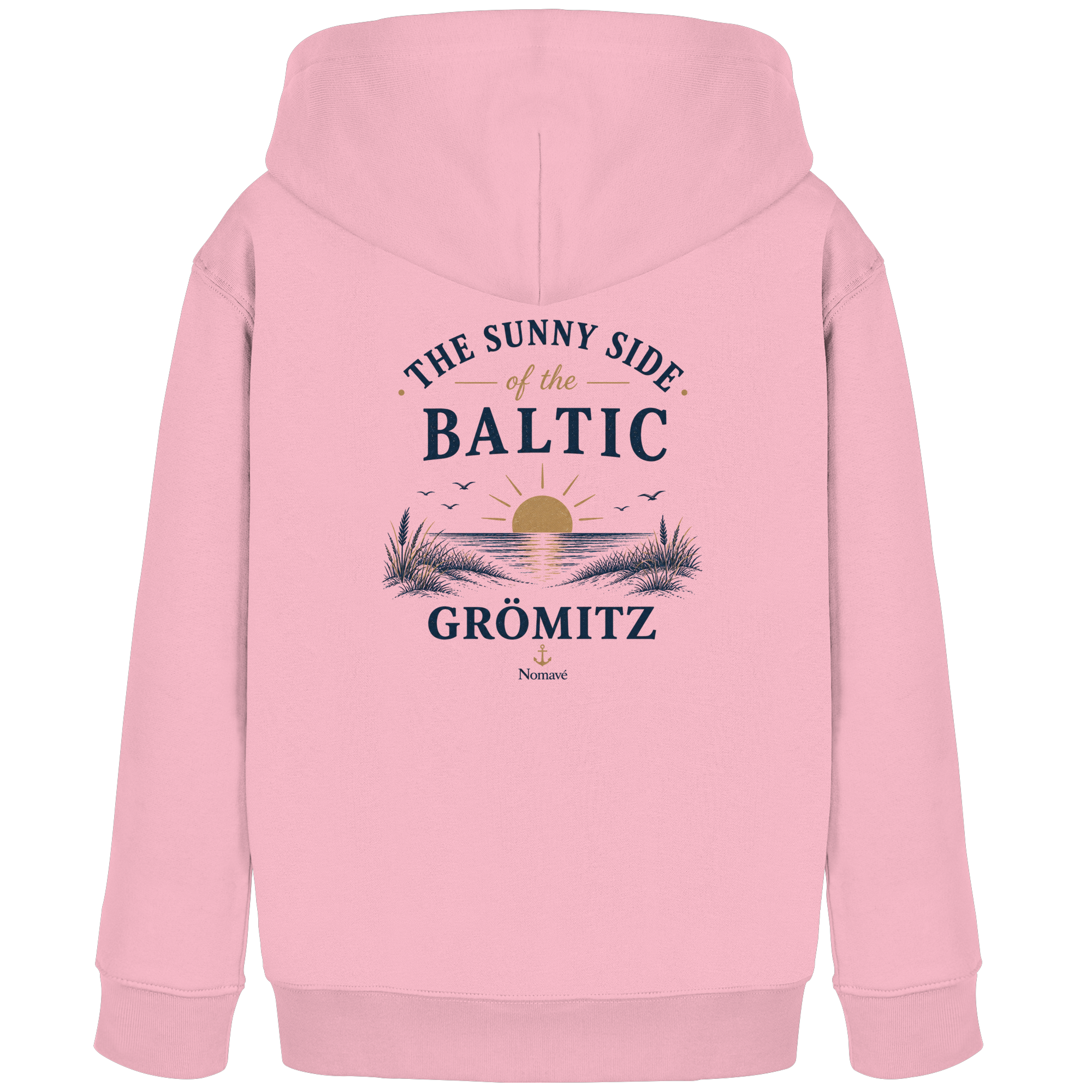 Grömitz - The Sunny Side - Sonnenseite Ostsee Kinder Bio Hoodie