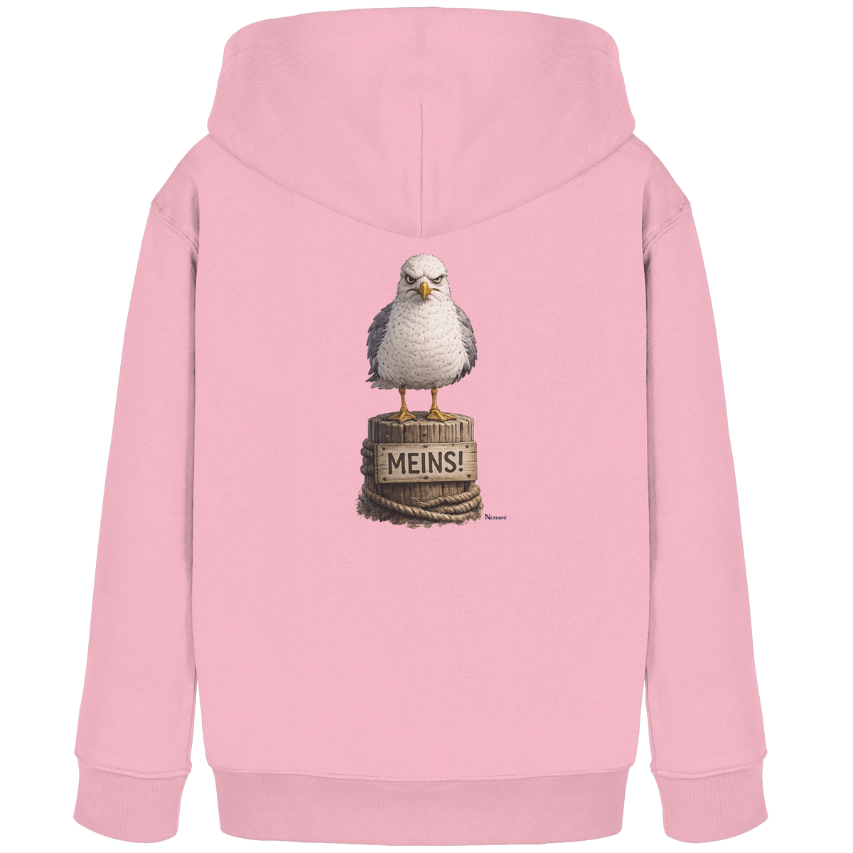Möwe mit Meinung – MEINS! | - Kids Organic Hoodie