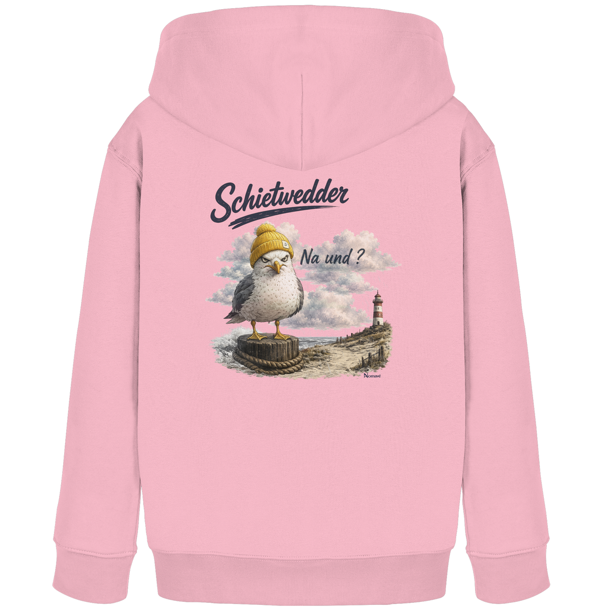 Alpha Möwe – Schietwedder? Na und! - Kids Organic Hoodie
