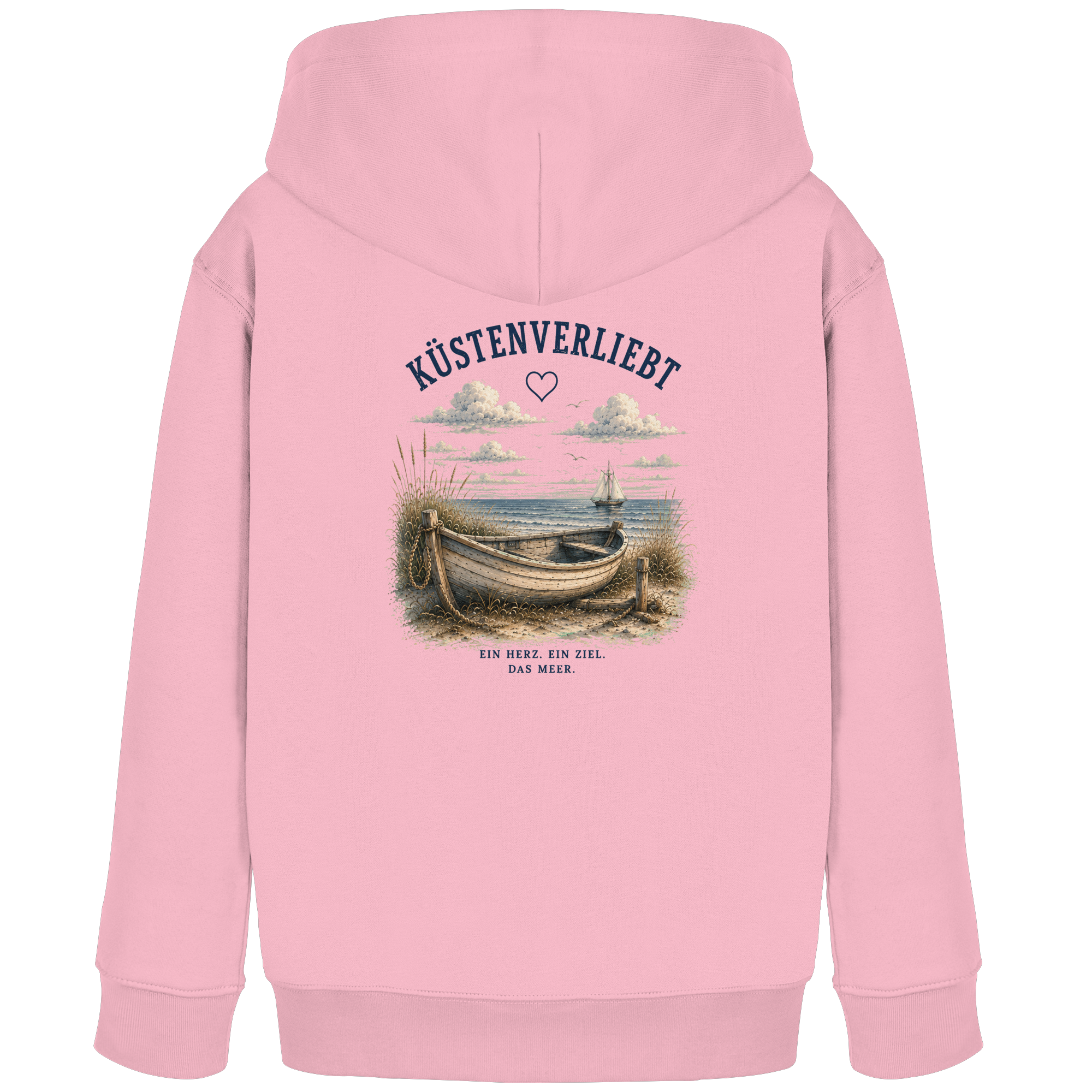 Küstenverliebt Kinder Hoodie – Zuhause ist, wo das Meer ist | Küstengefühl Kids Hoodie