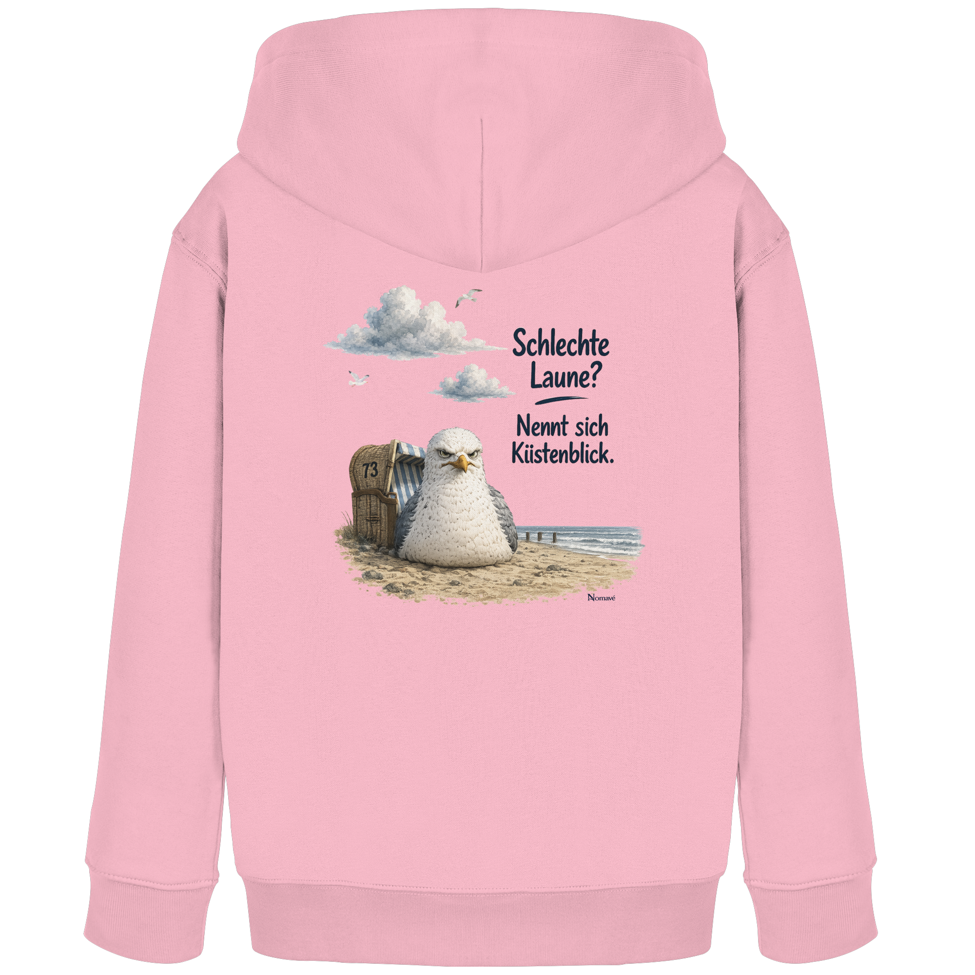 Maritimer Küstenhumor Möwen Motiv für Ostsee und Nordseefans und Meerliebhaber - Kids Organic Hoodie