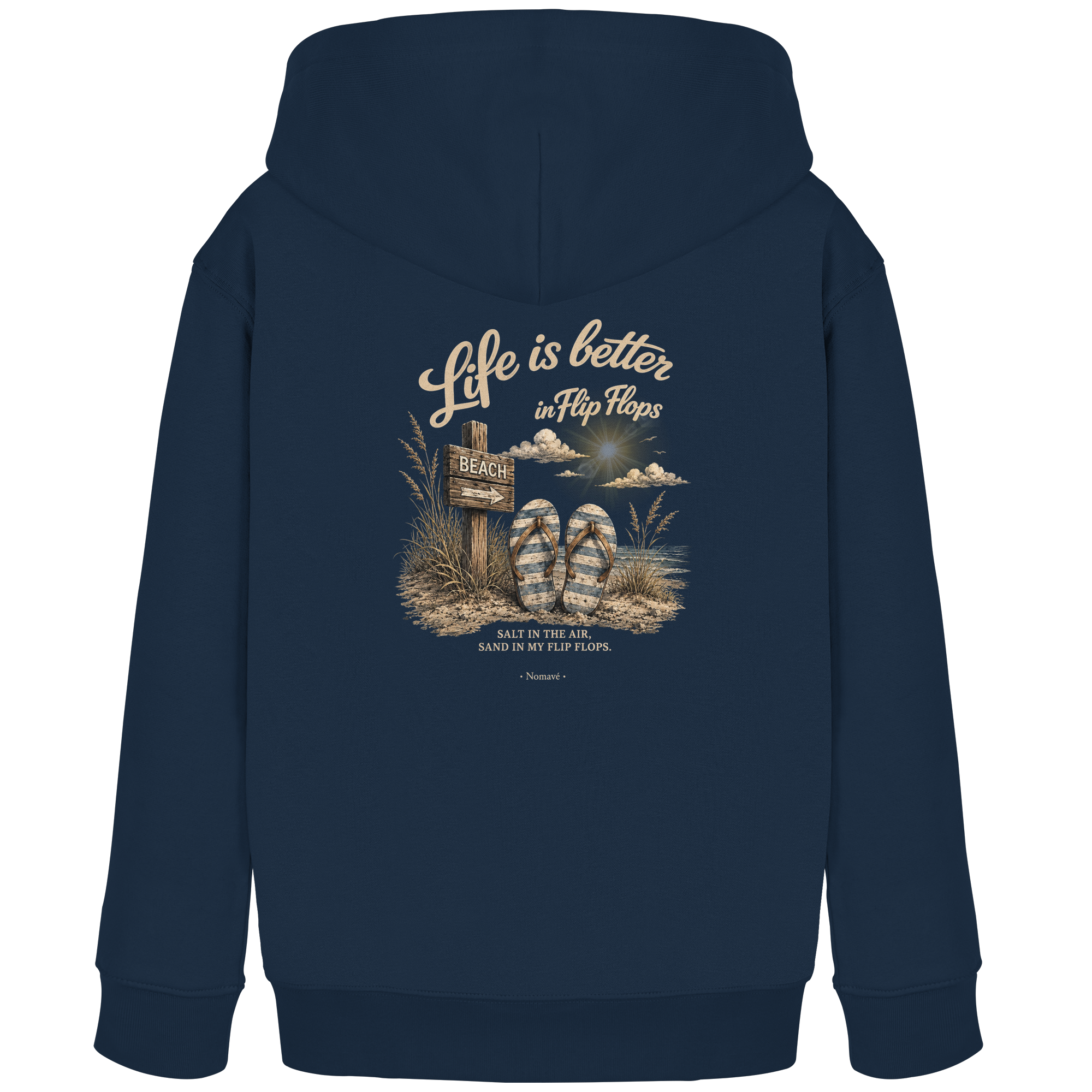Life-is-better-in-Flip-Flops-Dark-Edition - Kids Organic Hoodie