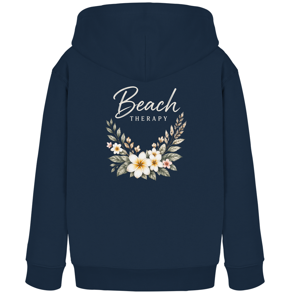 Beach Therapy – Kinder Bio Hoodie mit Rückenprint | Floral Collection