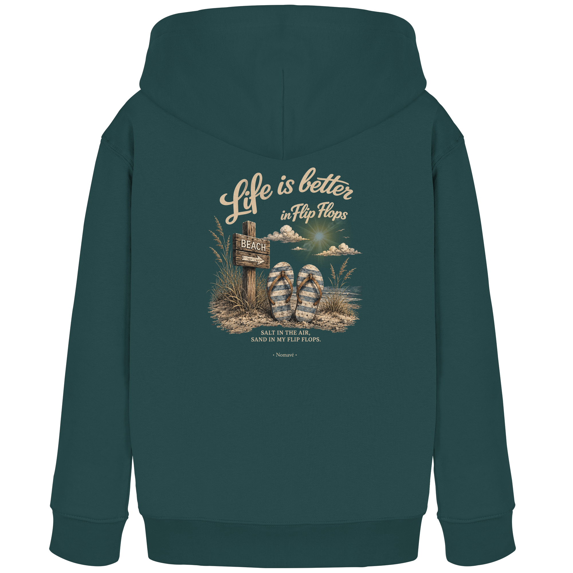 Life-is-better-in-Flip-Flops-Dark-Edition - Kids Organic Hoodie