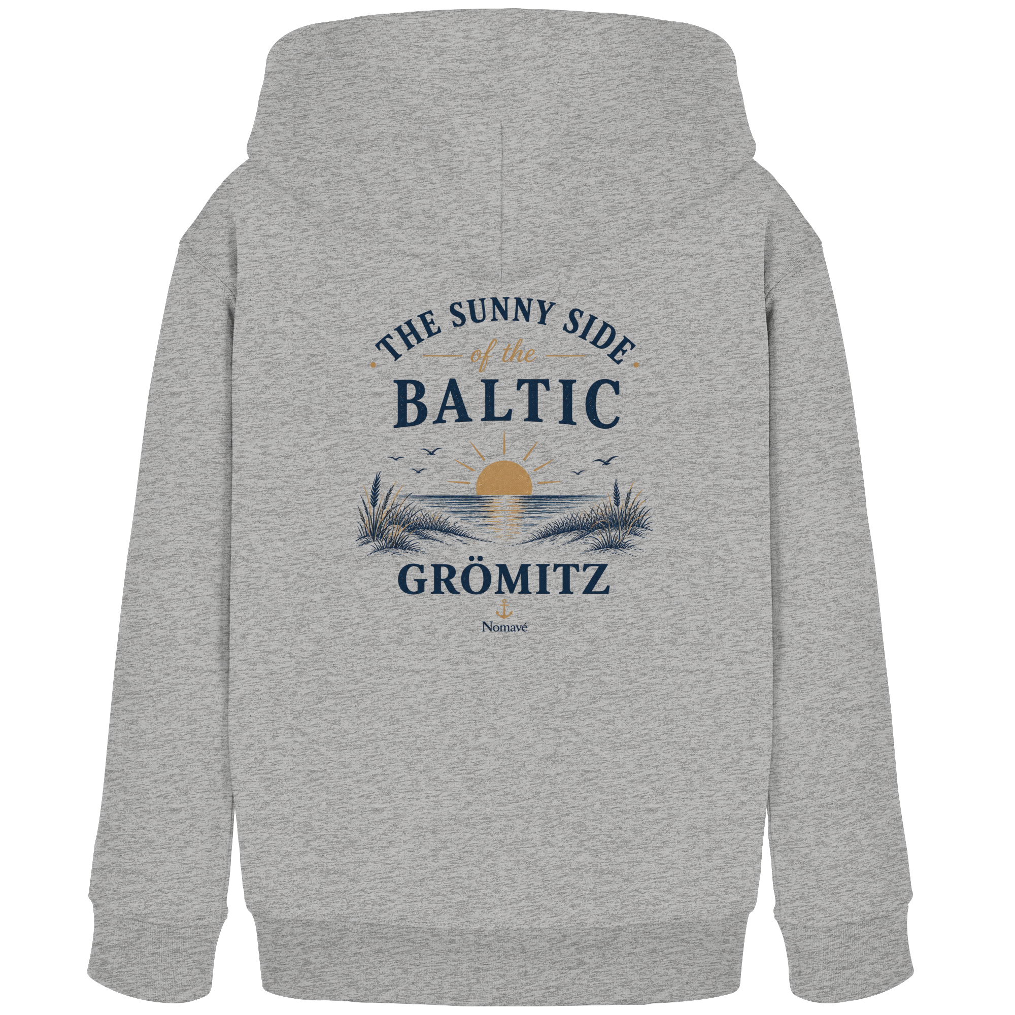 Grömitz - The Sunny Side - Sonnenseite Ostsee Kinder Bio Hoodie