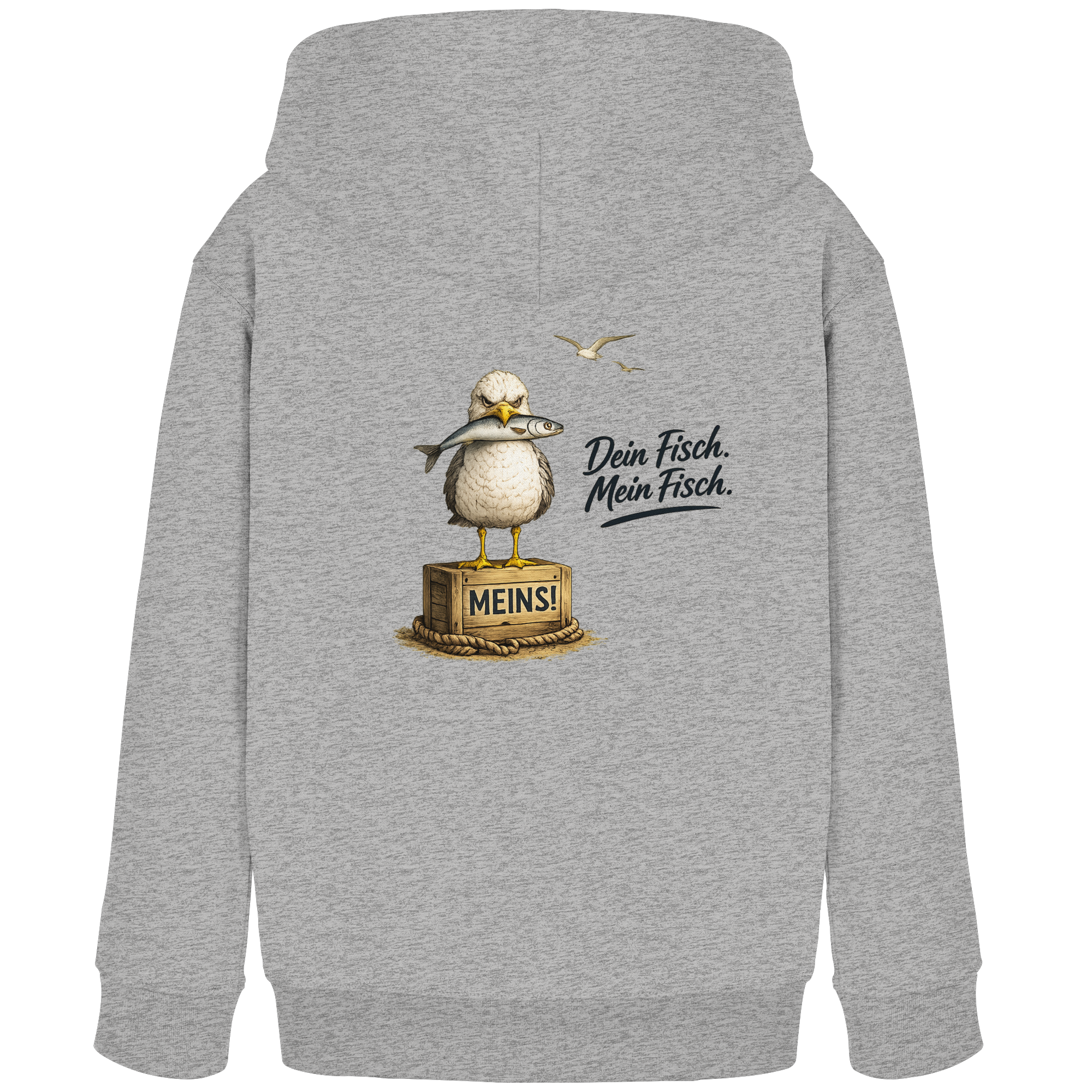 Alpha - Möwe mit Meinung – Dein Fisch. Mein Fisch. | - Kids Organic Hoodie