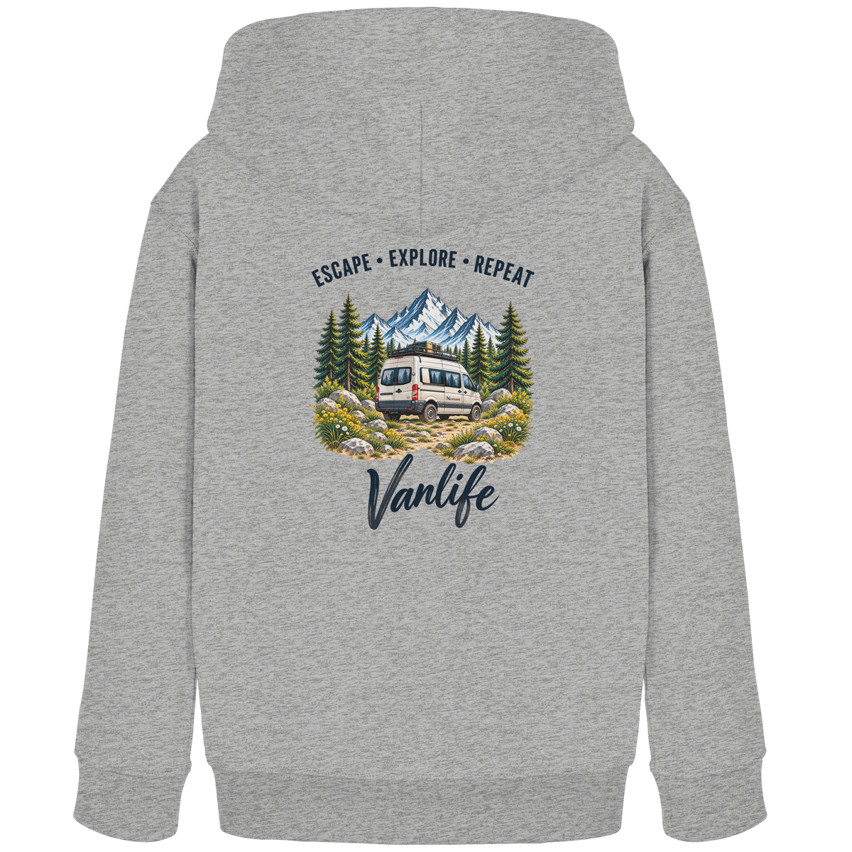 Escape • Explore • Repeat – Vanlife - Kinder Bio Hoodie