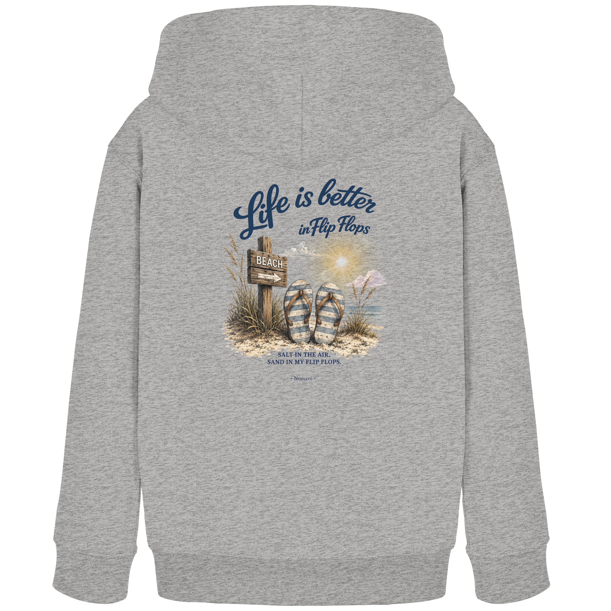 Life is better in Flip Flops – Bio Kinder Kapuzenpullover (Hoodie)