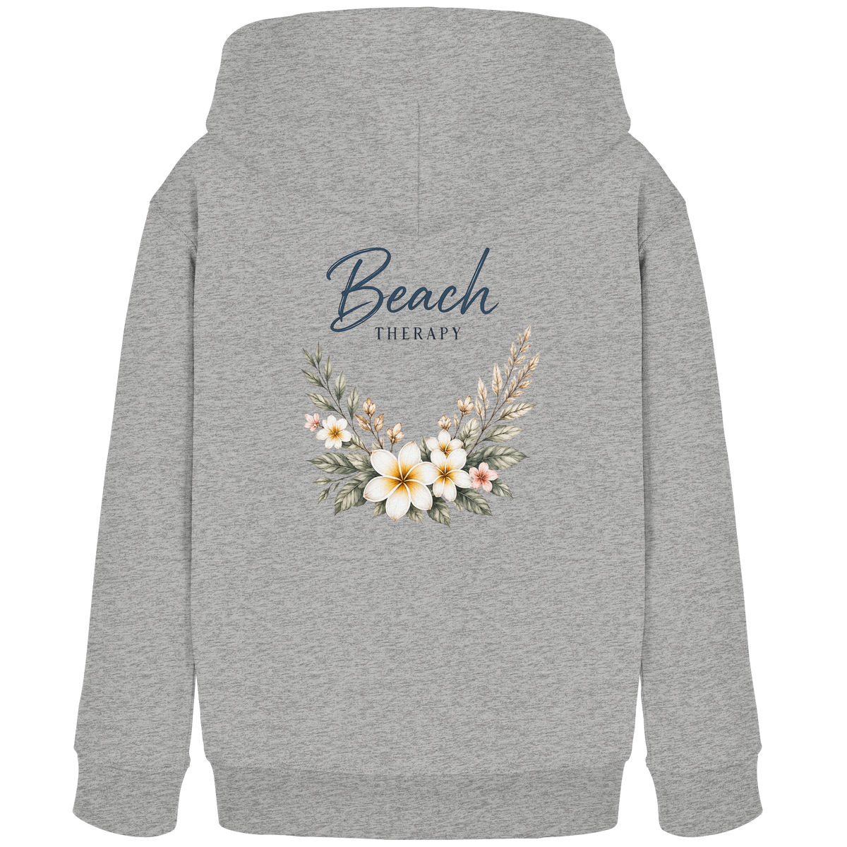 Beach Therapy | Florales Strandmotiv | Sommer | Urlaub | Meer | Blumen | - Kids Organic Hoodie