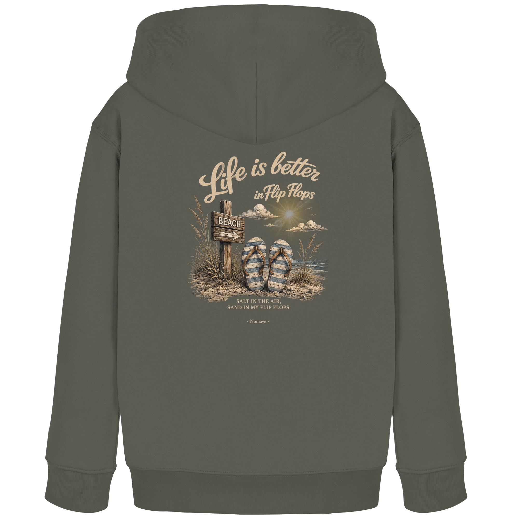 Life-is-better-in-Flip-Flops-Dark-Edition - Kids Organic Hoodie