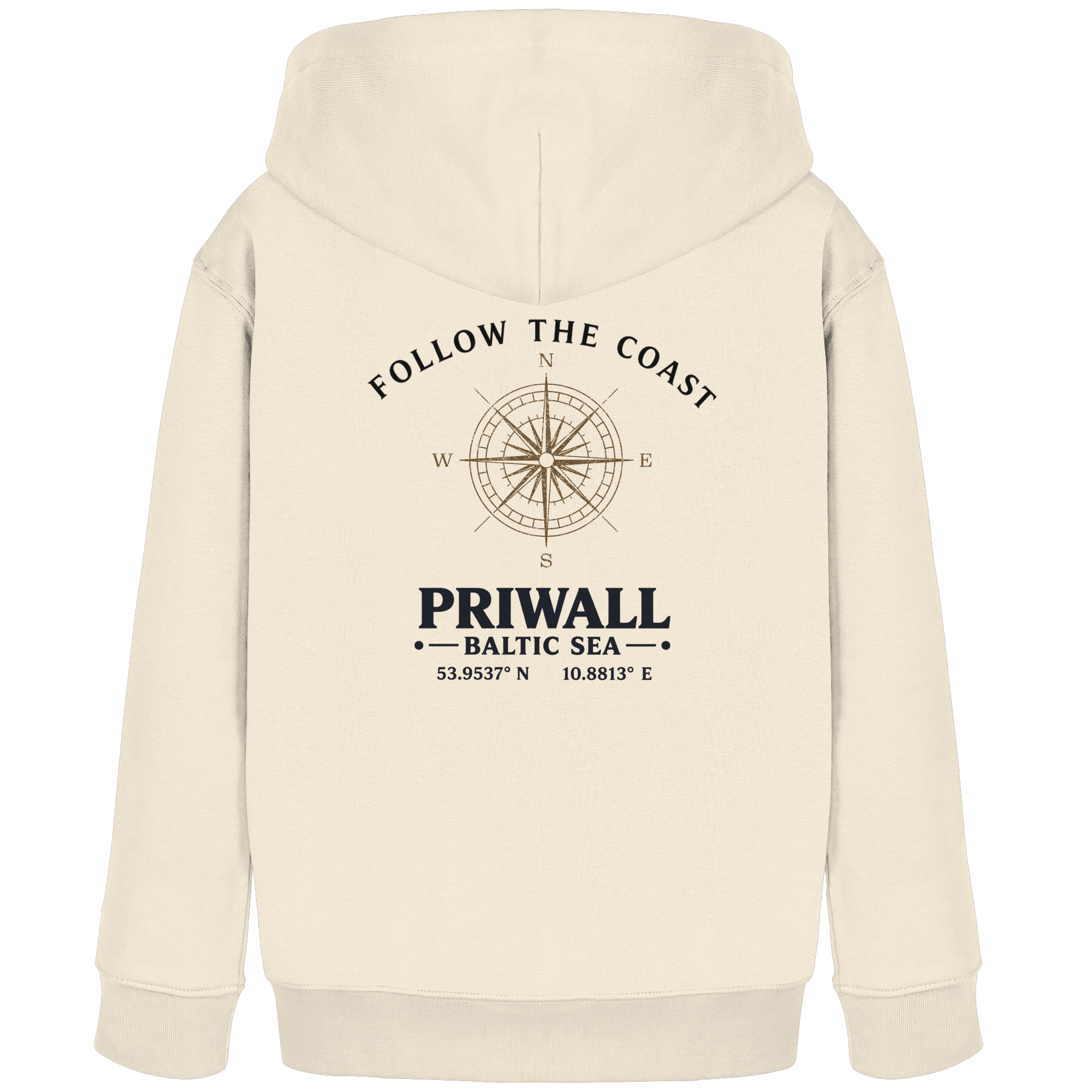 Follow the Coast – Priwall Kompass - Kids Organic Hoodie