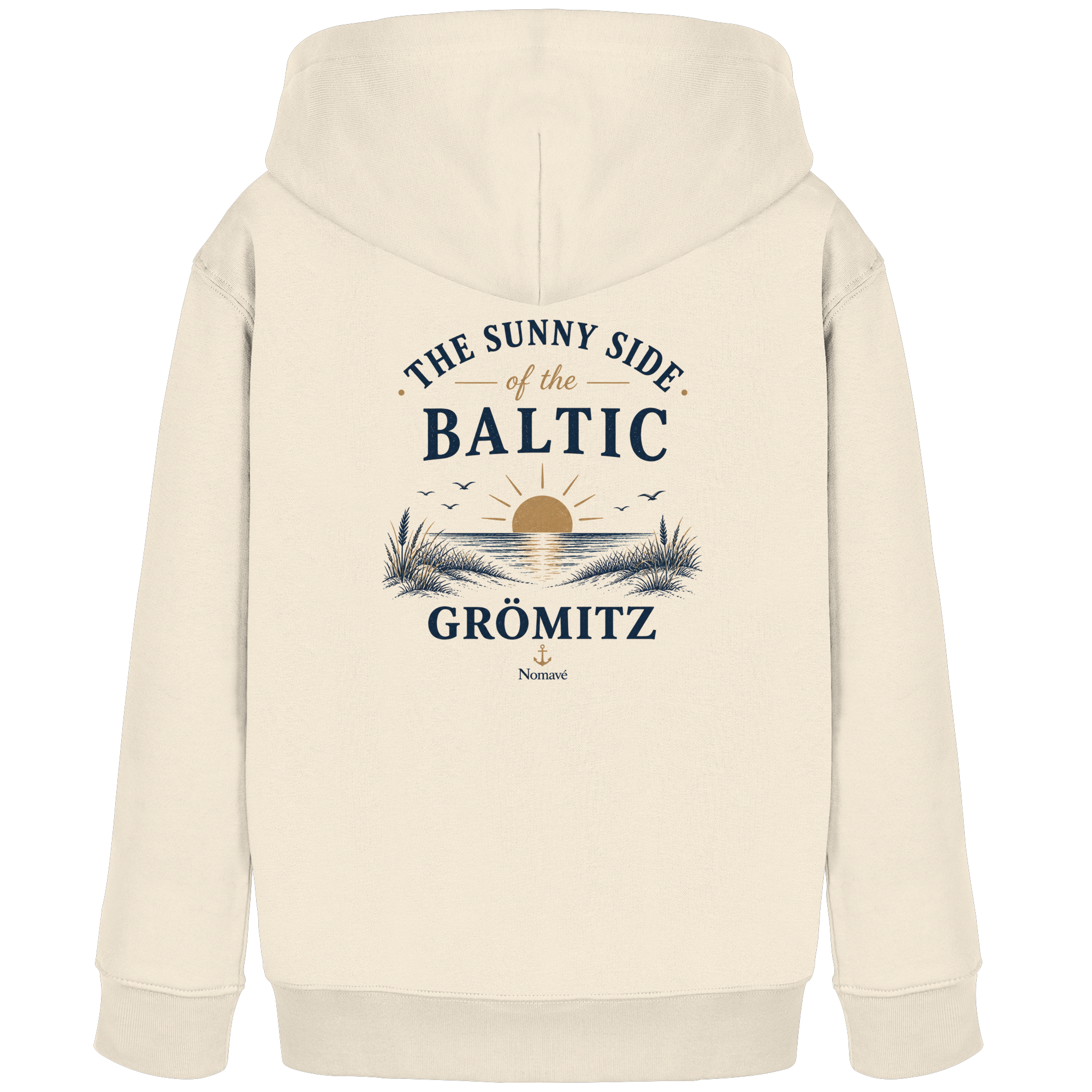 Grömitz - The Sunny Side - Sonnenseite Ostsee Kinder Bio Hoodie