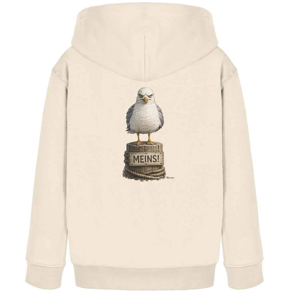 Möwe mit Meinung – MEINS! | - Kids Organic Hoodie