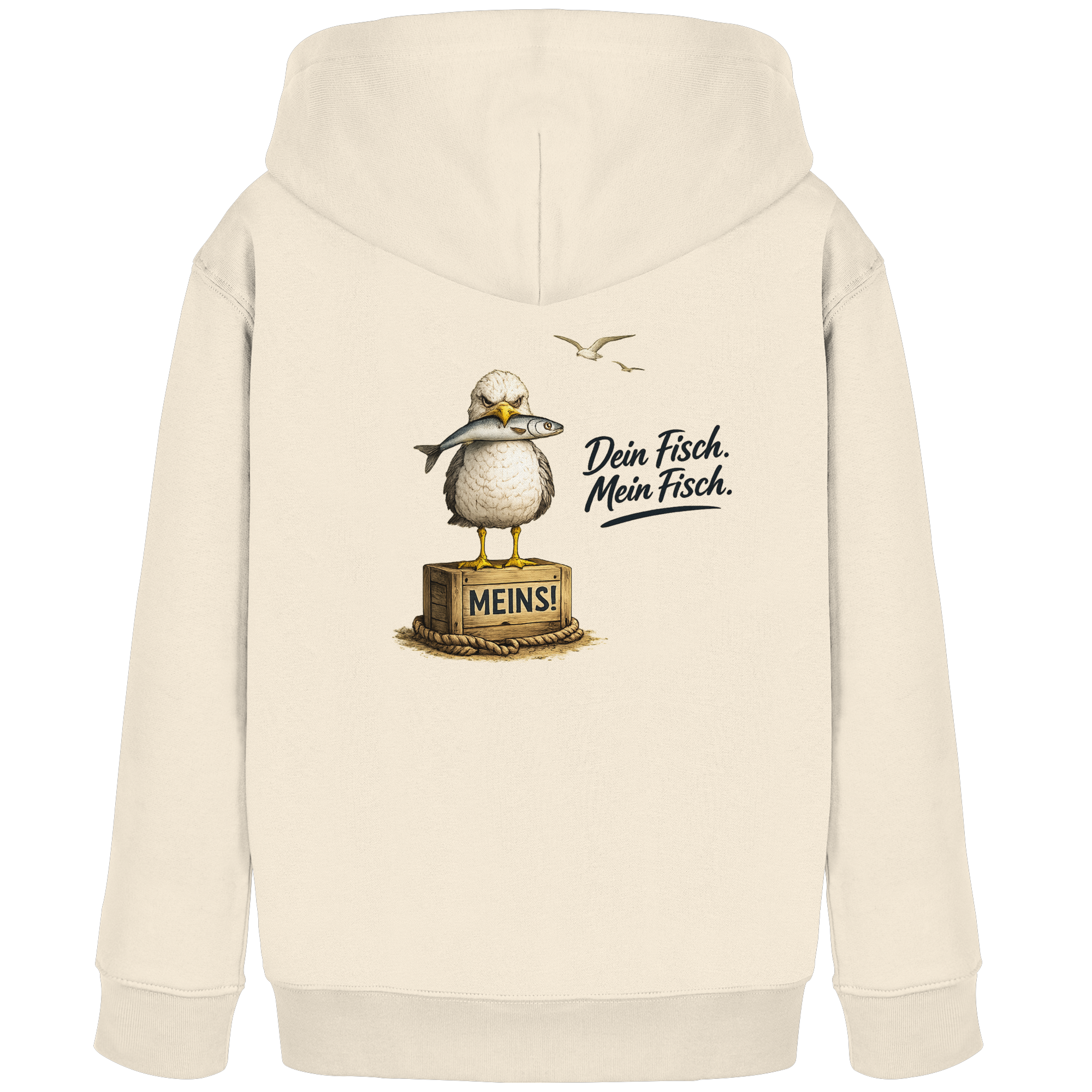 Alpha - Möwe mit Meinung – Dein Fisch. Mein Fisch. | - Kids Organic Hoodie
