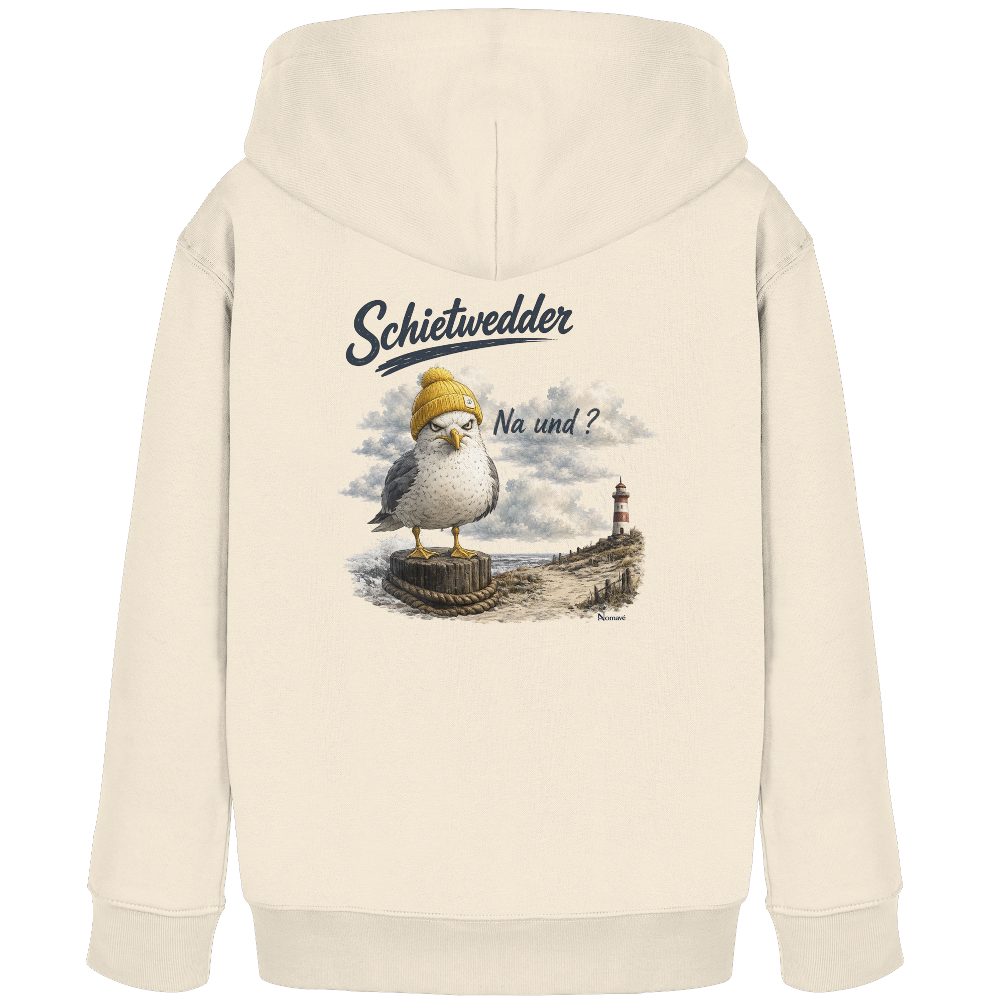 Alpha Möwe – Schietwedder? Na und! - Kids Organic Hoodie