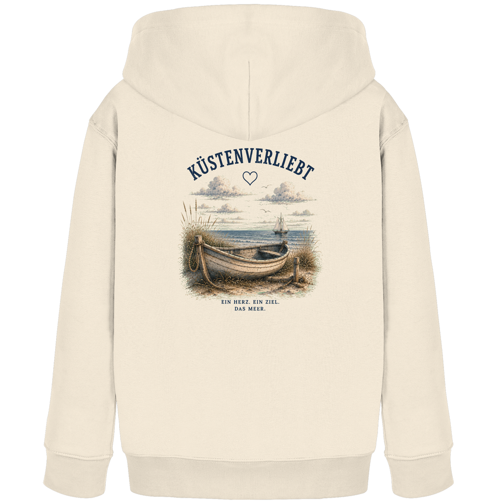 Küstenverliebt Kinder Hoodie – Zuhause ist, wo das Meer ist | Küstengefühl Kids Hoodie