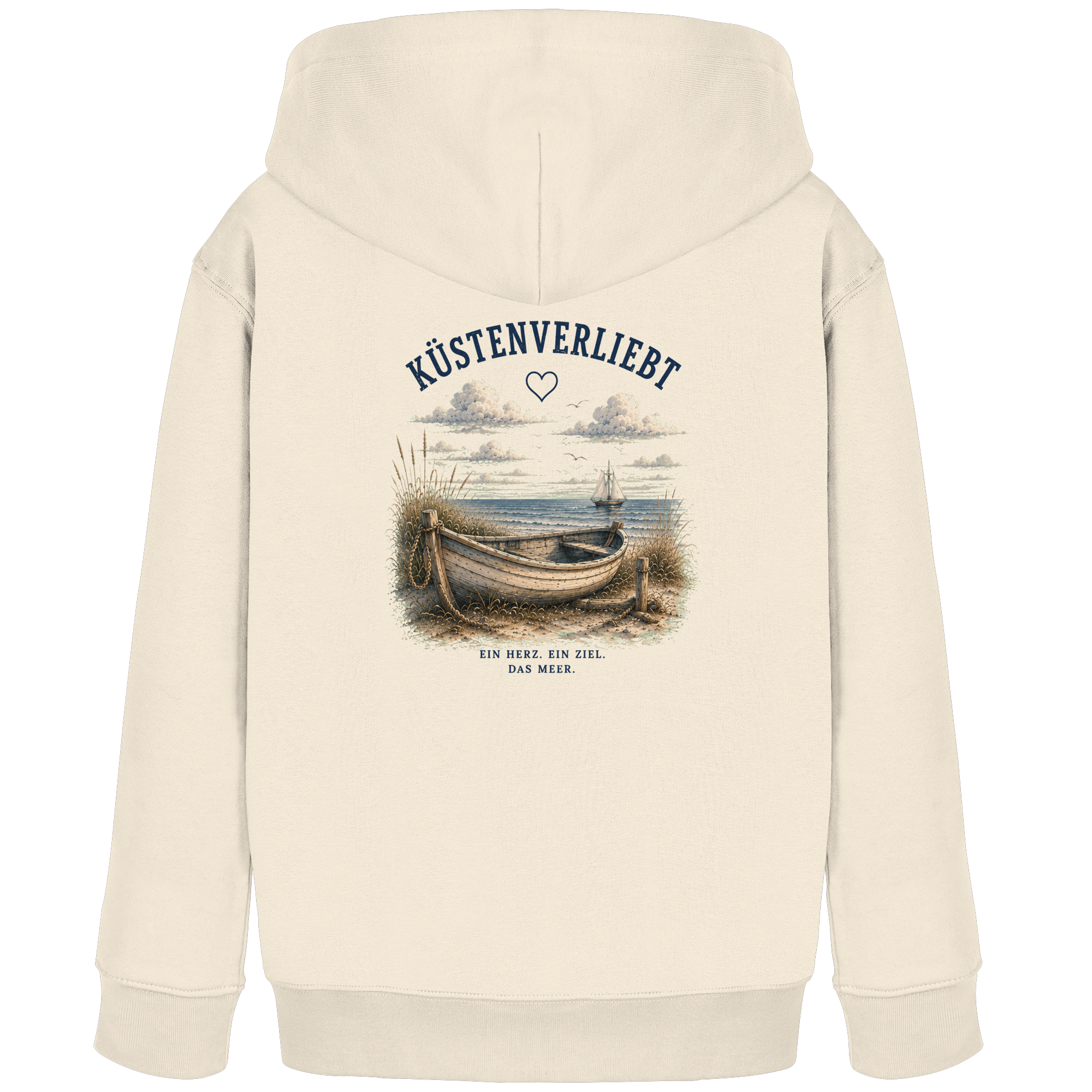 Küstenverliebt Kinder Hoodie – Zuhause ist, wo das Meer ist | Küstengefühl Kids Hoodie