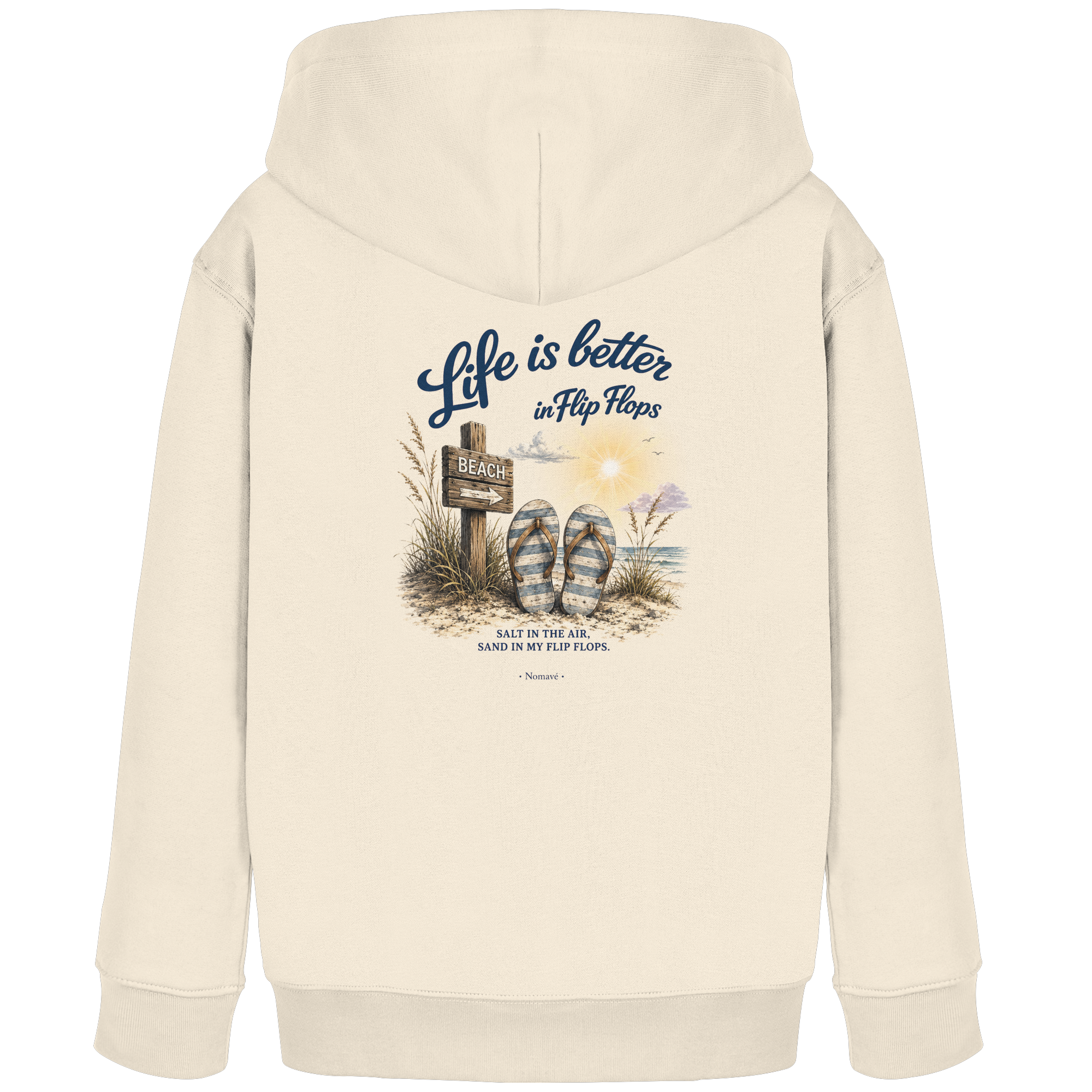 Life is better in Flip Flops – Bio Kinder Kapuzenpullover (Hoodie)