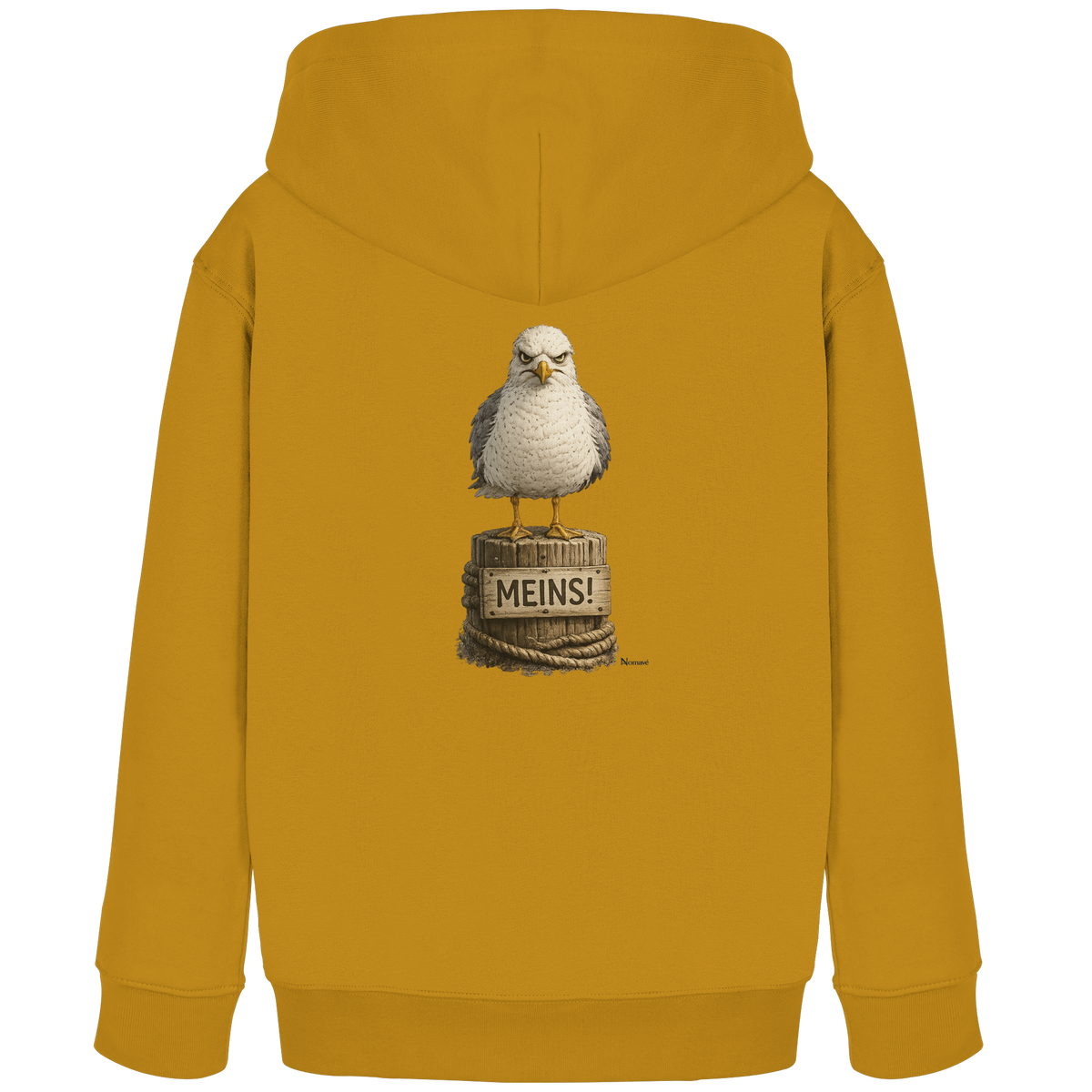 Möwe mit Meinung – MEINS! | - Kids Organic Hoodie