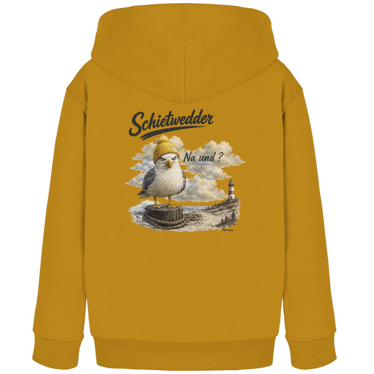 Alpha Möwe – Schietwedder? Na und! - Kids Organic Hoodie
