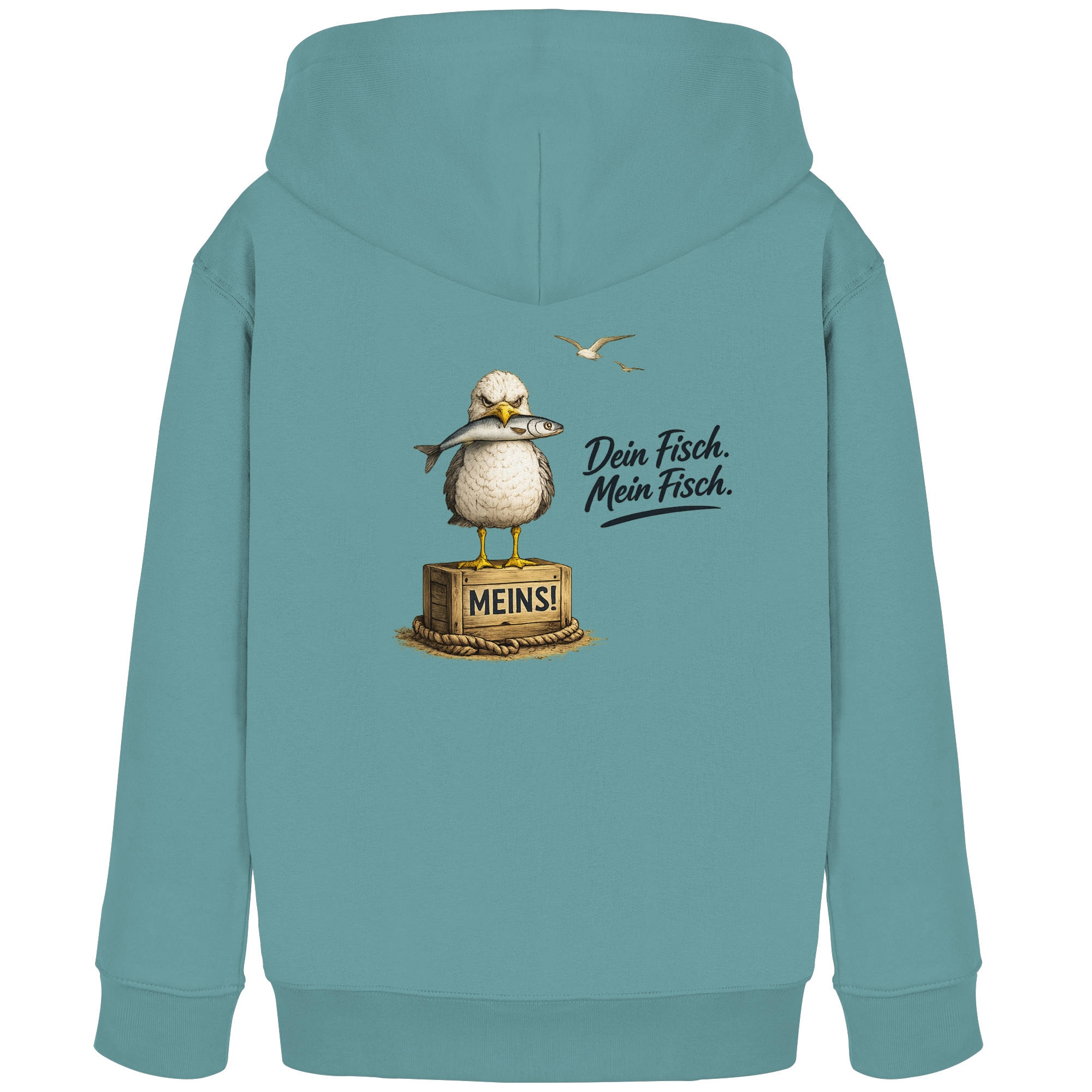 Alpha - Möwe mit Meinung – Dein Fisch. Mein Fisch. | - Kids Organic Hoodie