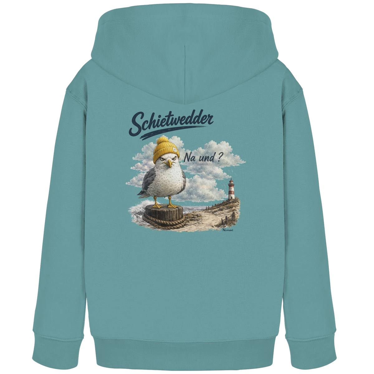 Alpha Möwe – Schietwedder? Na und! - Kids Organic Hoodie