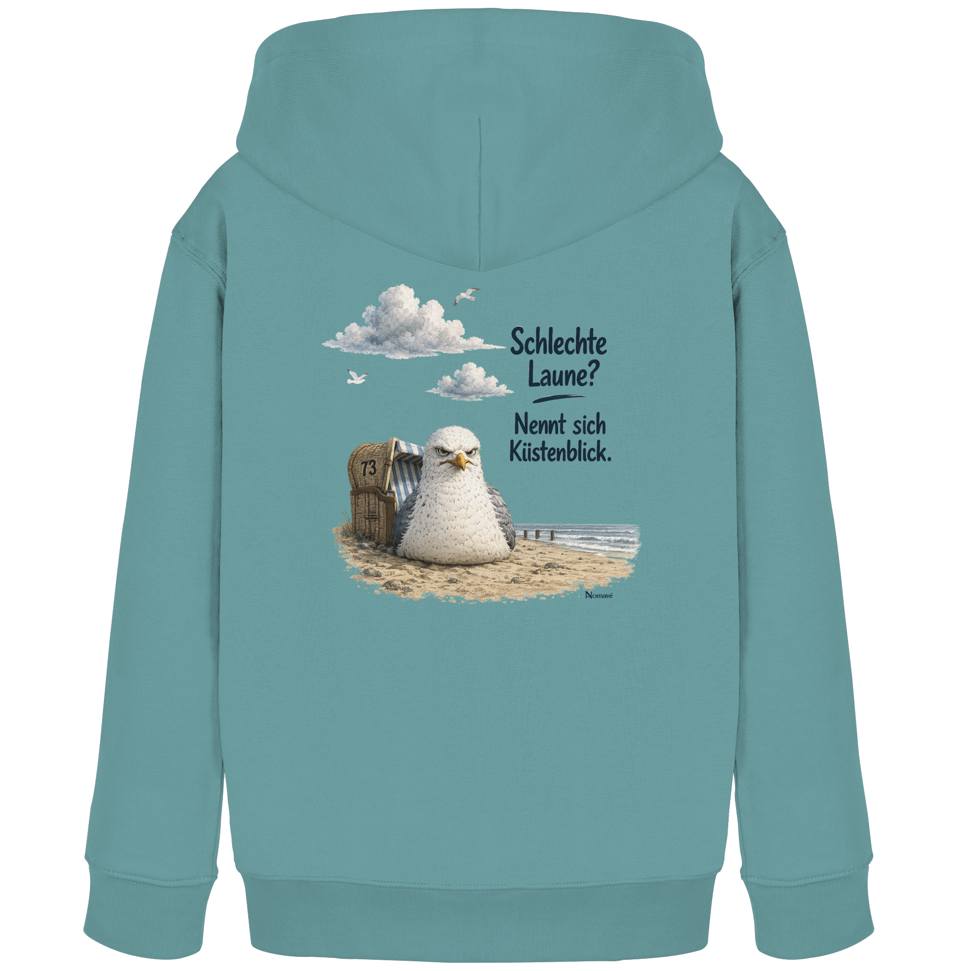 Maritimer Küstenhumor Möwen Motiv für Ostsee und Nordseefans und Meerliebhaber - Kids Organic Hoodie