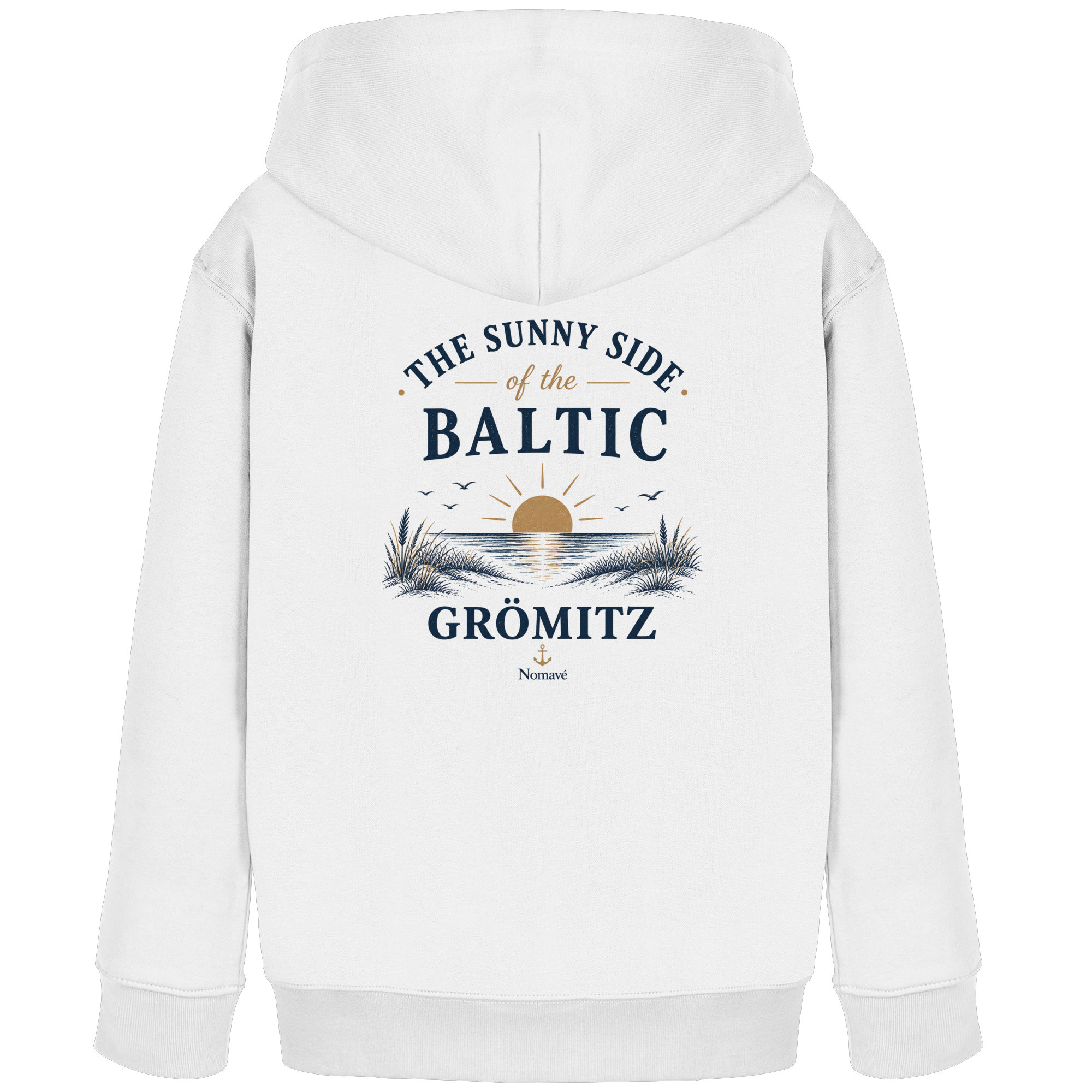 Grömitz - The Sunny Side - Sonnenseite Ostsee Kinder Bio Hoodie
