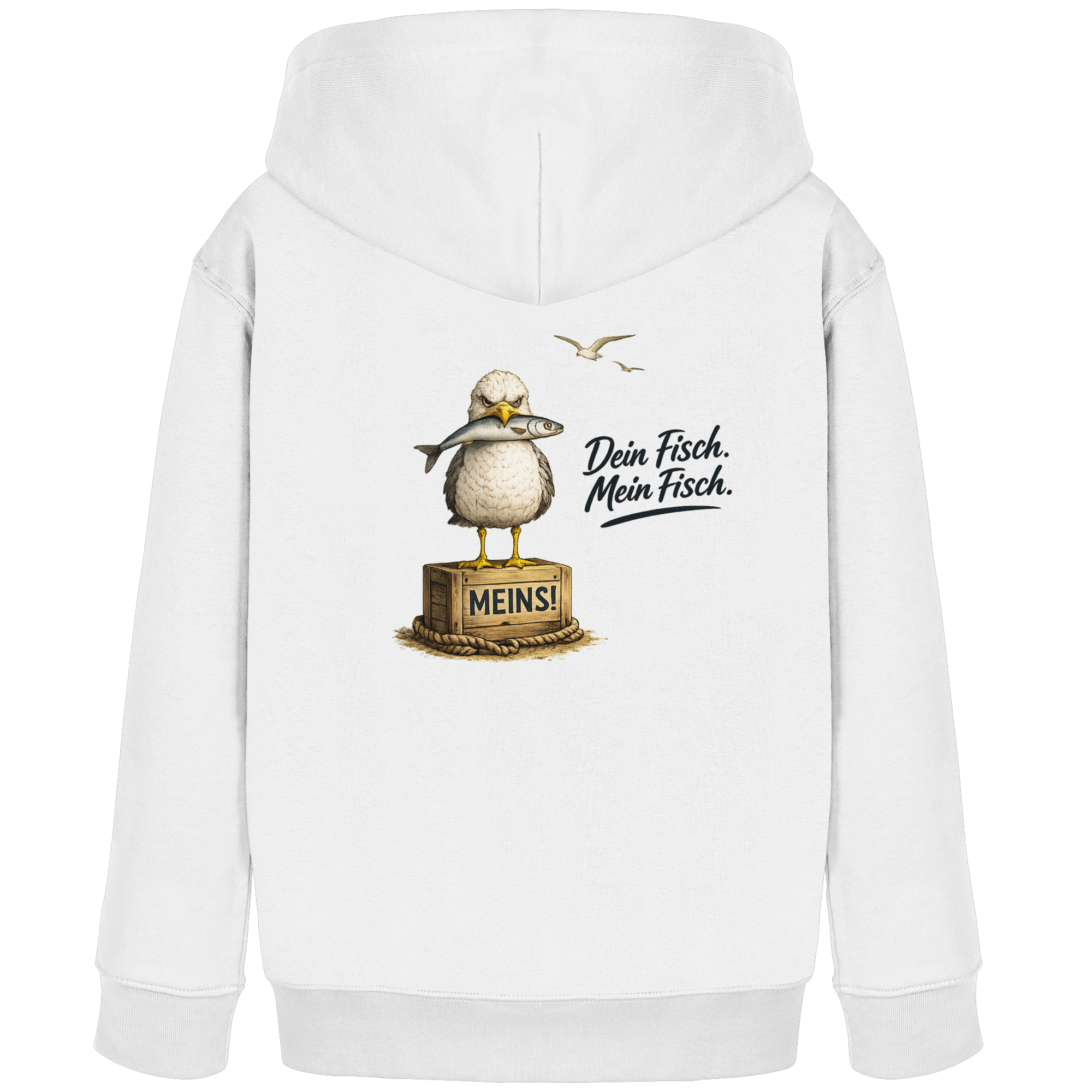 Alpha - Möwe mit Meinung – Dein Fisch. Mein Fisch. | - Kids Organic Hoodie