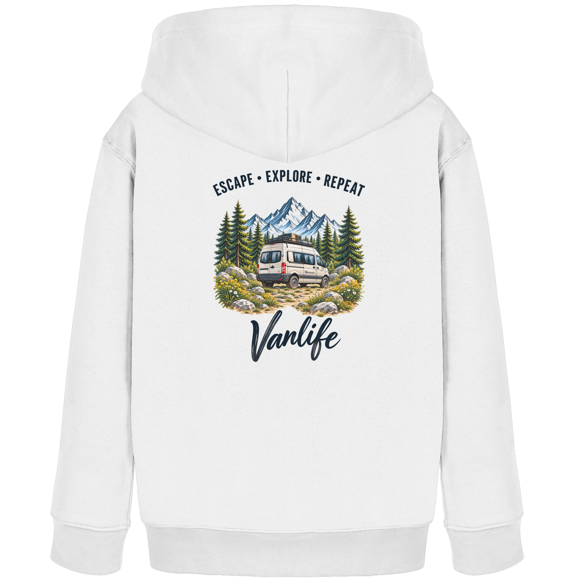 Escape • Explore • Repeat – Vanlife - Kinder Bio Hoodie