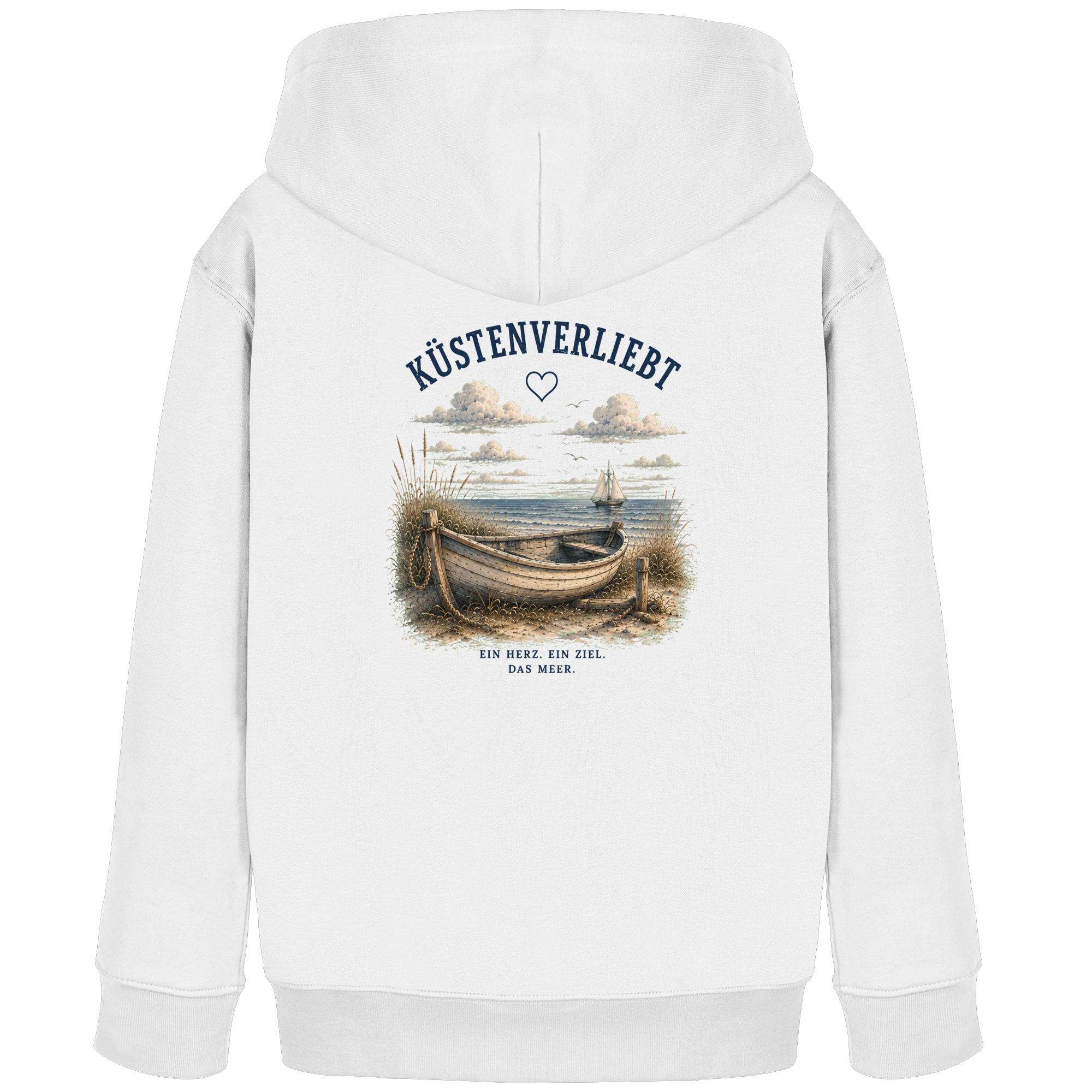 Küstenverliebt Kinder Hoodie – Zuhause ist, wo das Meer ist | Küstengefühl Kids Hoodie