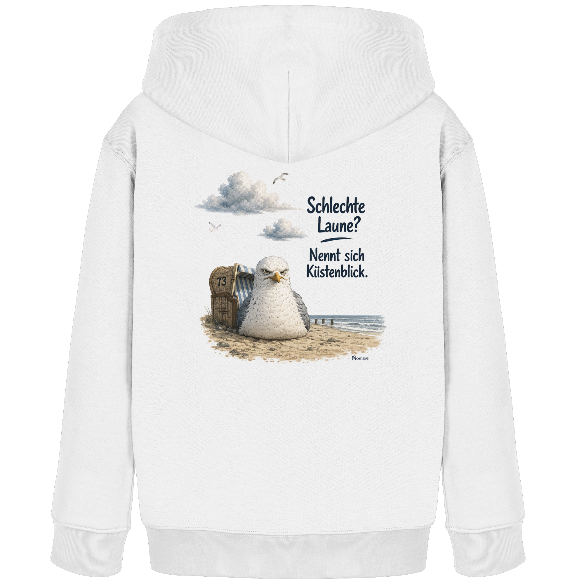 Maritimer Küstenhumor Möwen Motiv für Ostsee und Nordseefans und Meerliebhaber - Kids Organic Hoodie