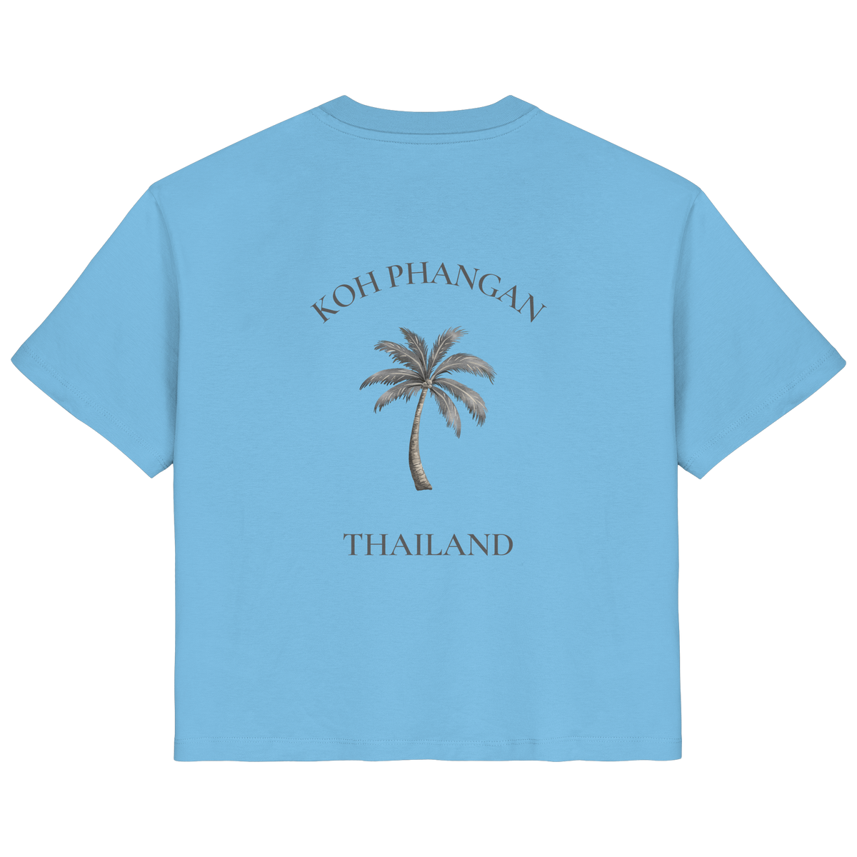 Koh Phangan – Minimal Palm | Thailand - Backprint - Damen Bio T - Shirt