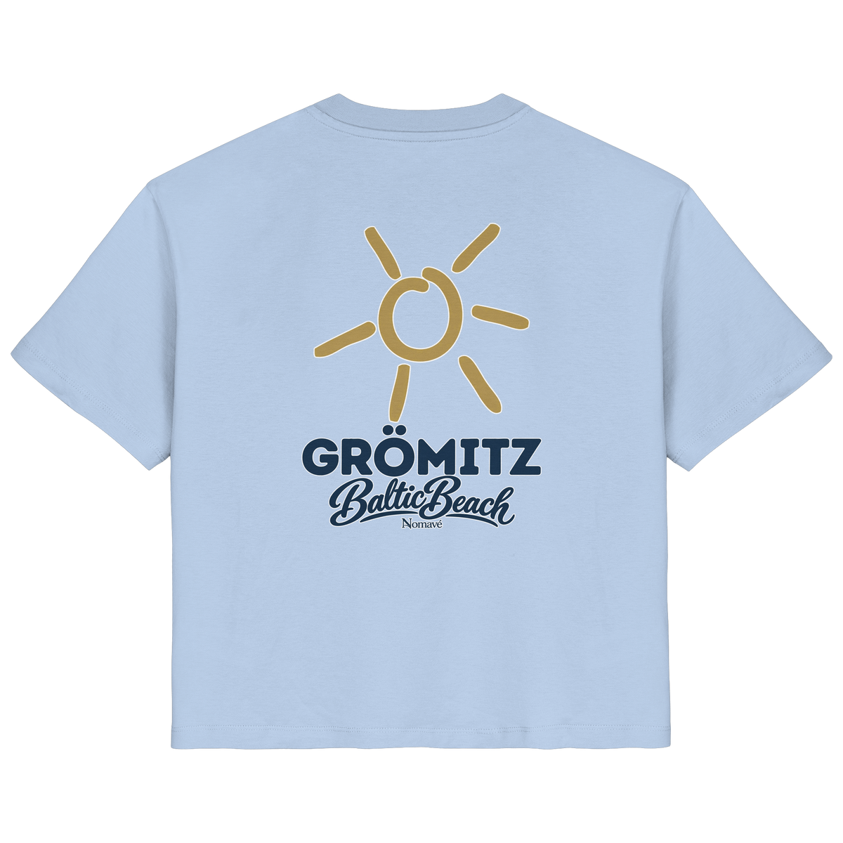 Grömitz Sonne Damen Bio T-Shirt Baltic Beach Rückendruck in Blue Soul – Shirtigo-Originalmockup 11