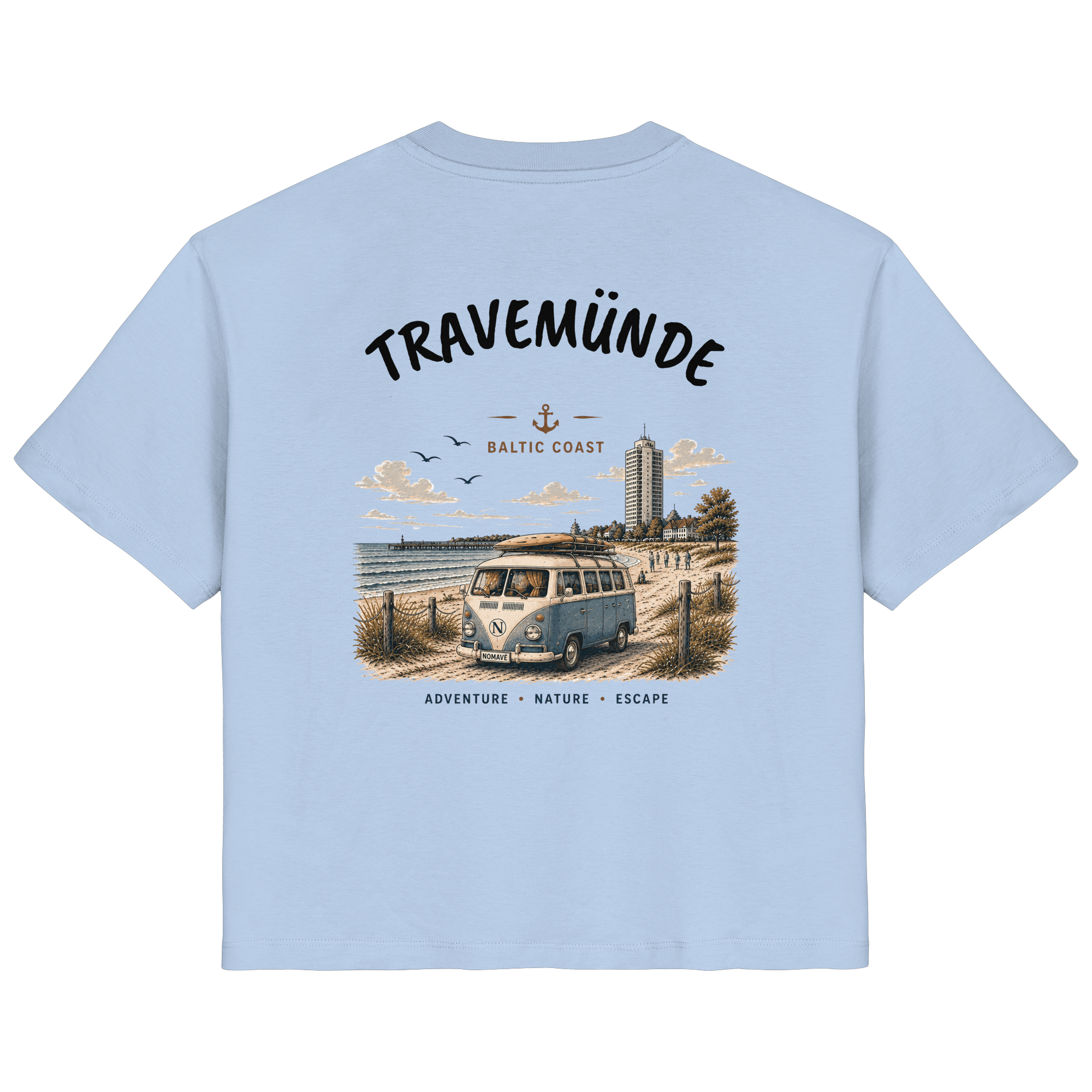 Travemünde Bulli Backprint - Ladies Organic Shirt