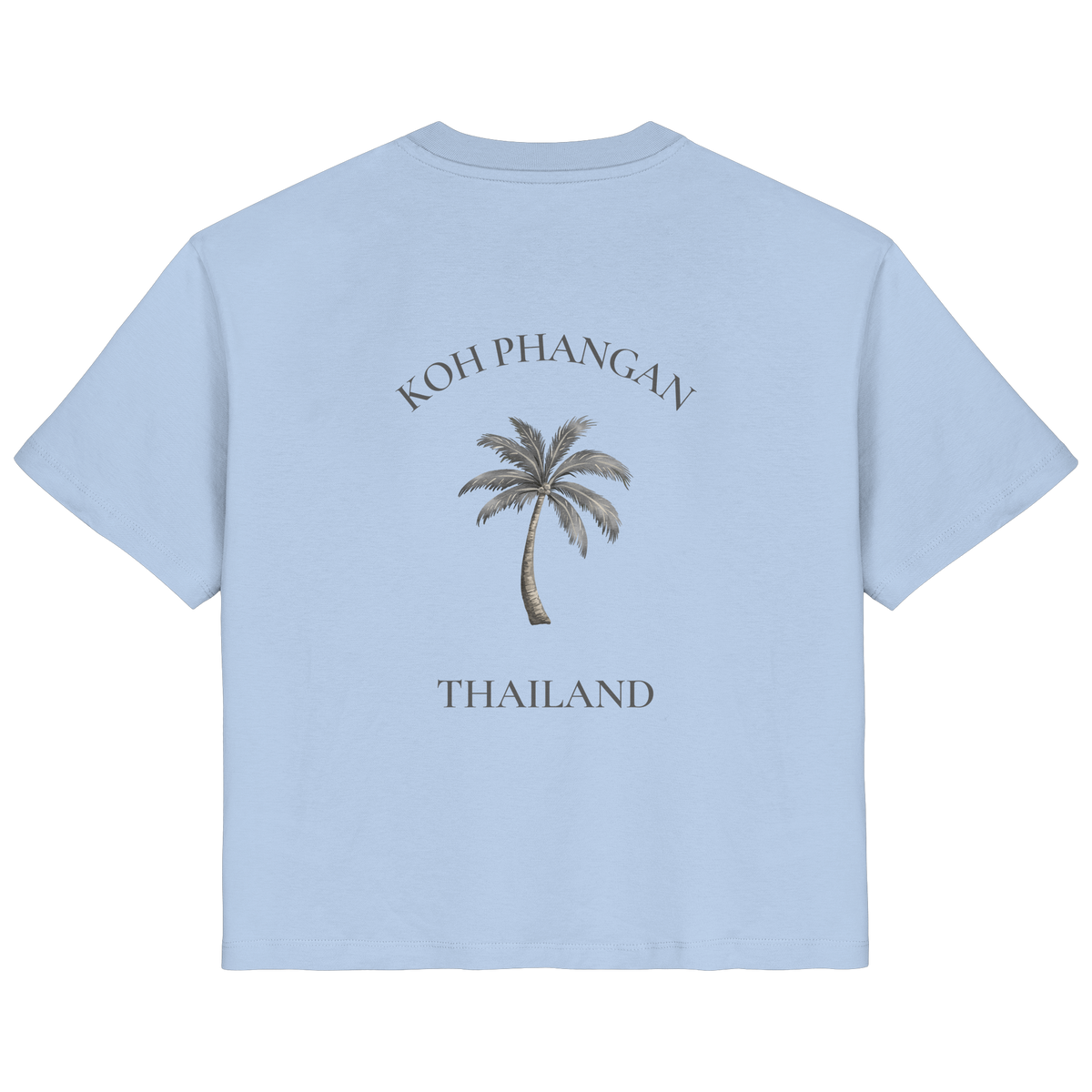 Koh Phangan – Minimal Palm | Thailand - Backprint - Damen Bio T - Shirt