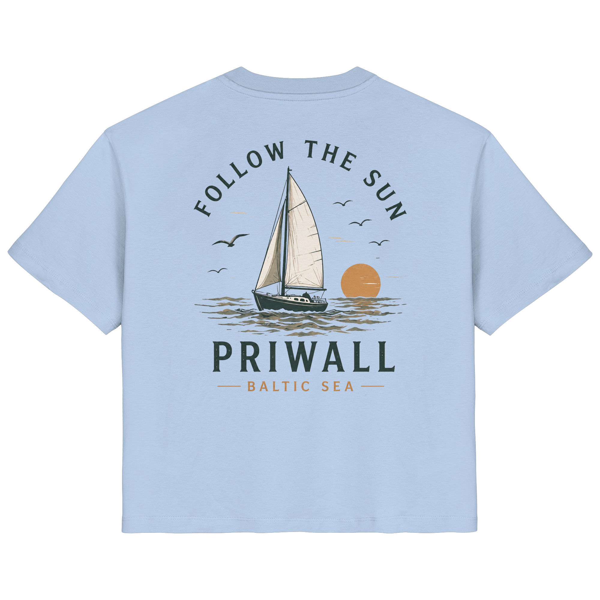 Priwall - Follow The Sun - Backprint - Ladies Organic Shirt