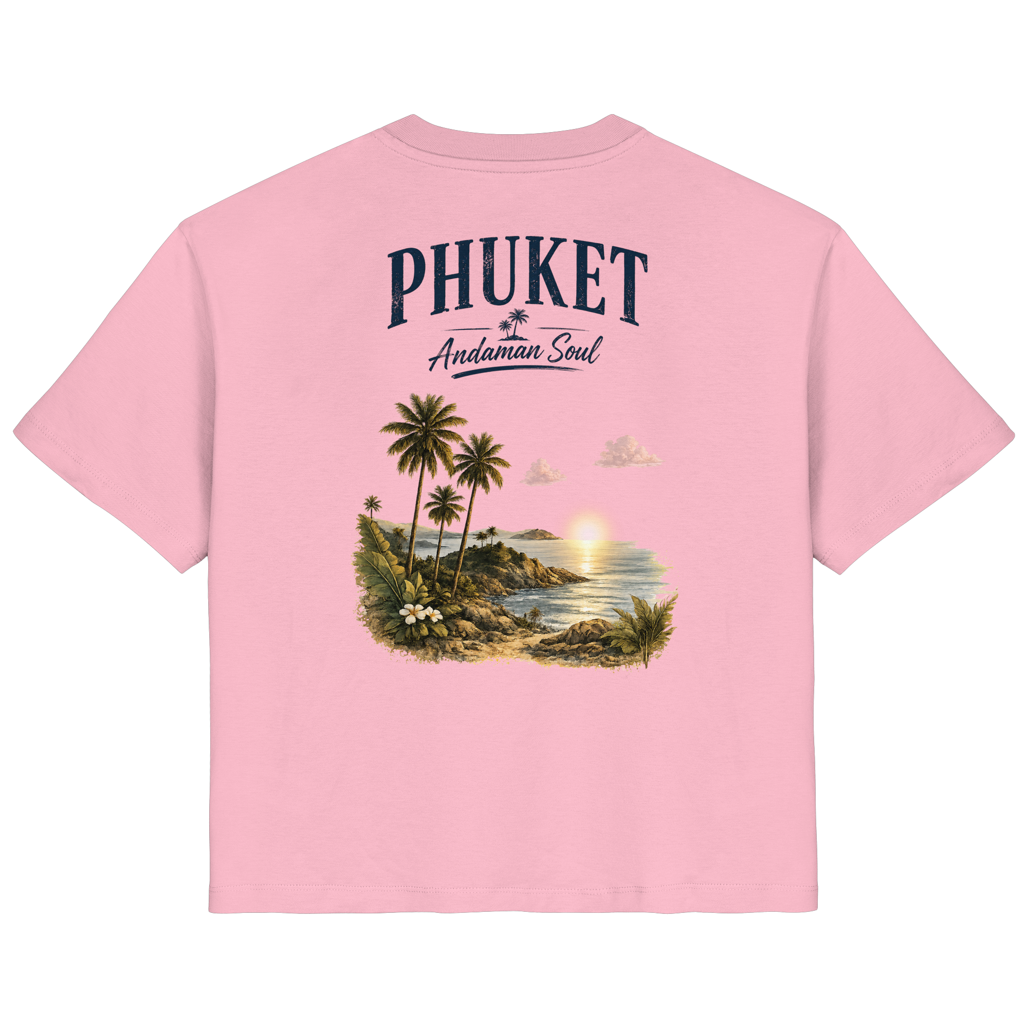 Phuket Thailand – Andaman Soul – Vintage Rückenprint  - Damen Bio Shirt