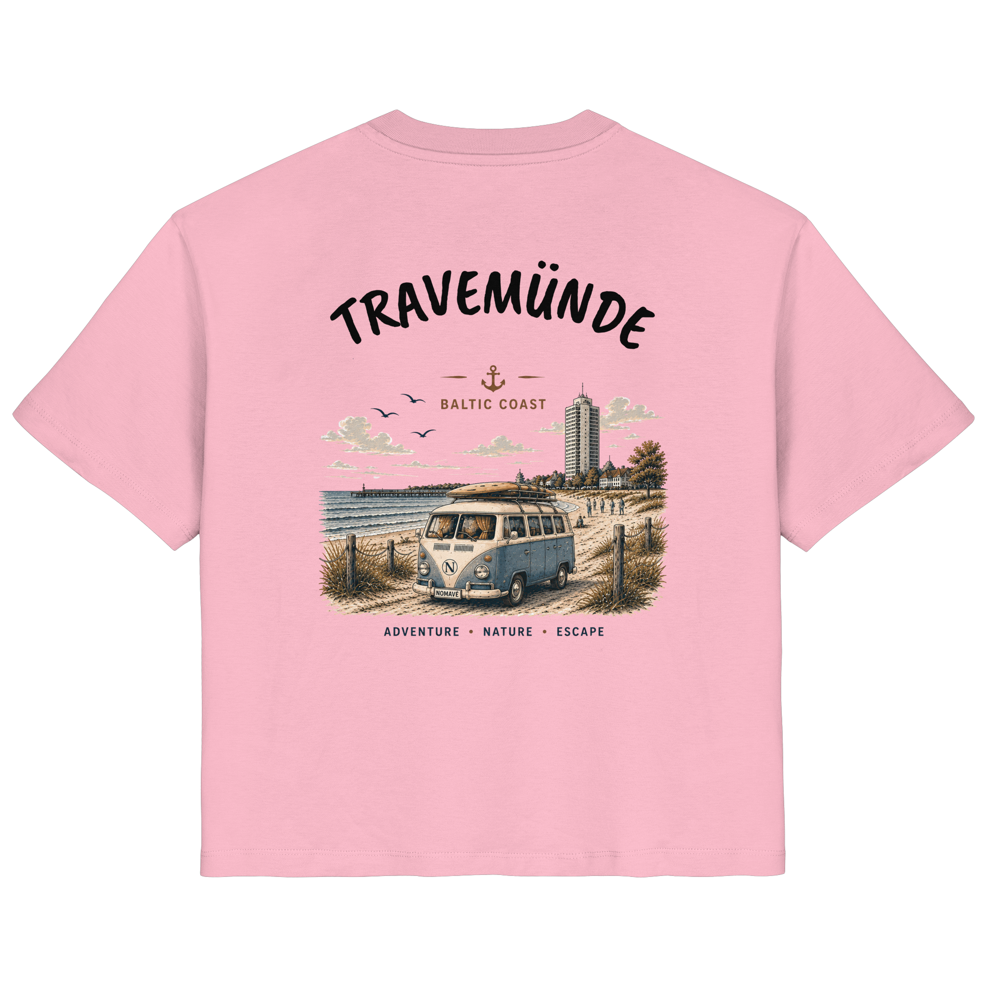 Travemünde Bulli Backprint - Ladies Organic Shirt