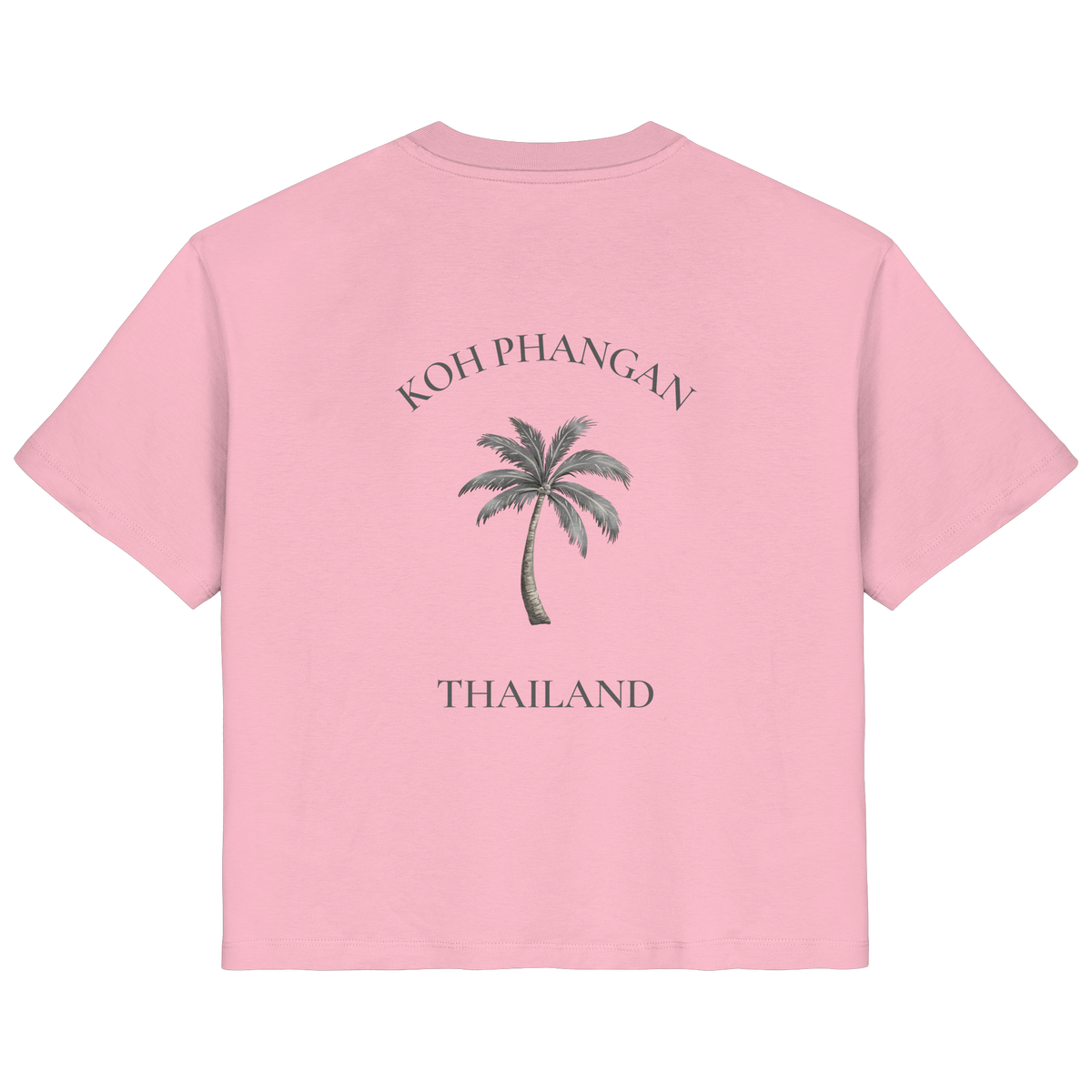 Koh Phangan – Minimal Palm | Thailand - Backprint - Damen Bio T - Shirt