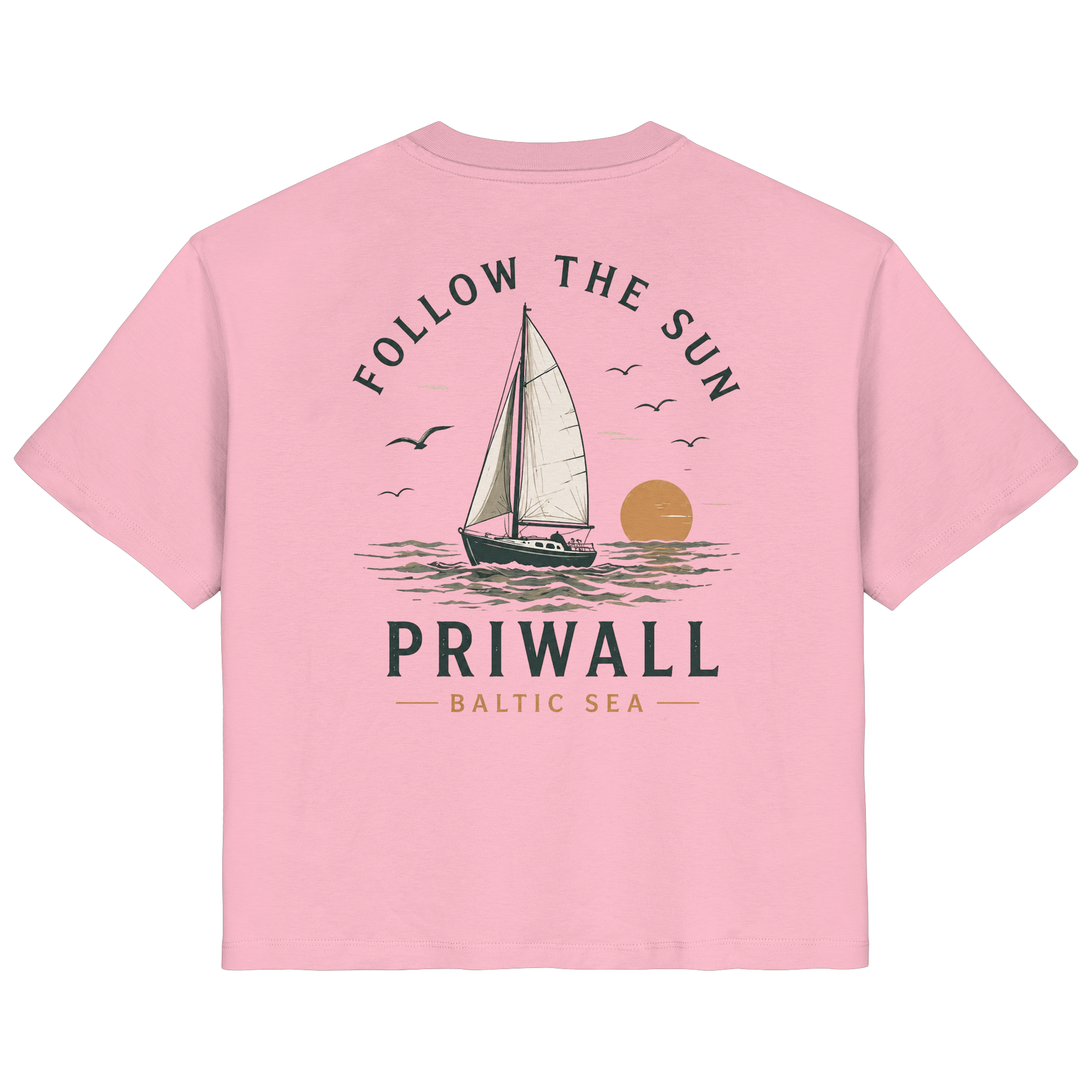 Priwall - Follow The Sun - Backprint - Ladies Organic Shirt