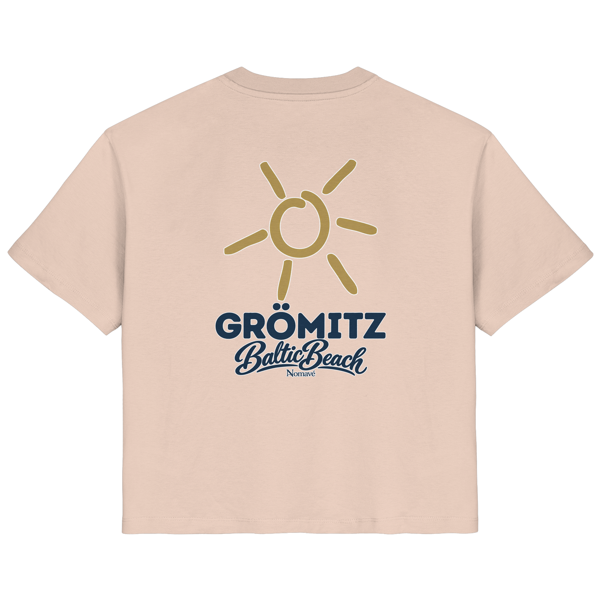 Grömitz Sonne Damen Bio T-Shirt Baltic Beach Rückendruck in Fraiche Peche – Shirtigo-Originalmockup 6