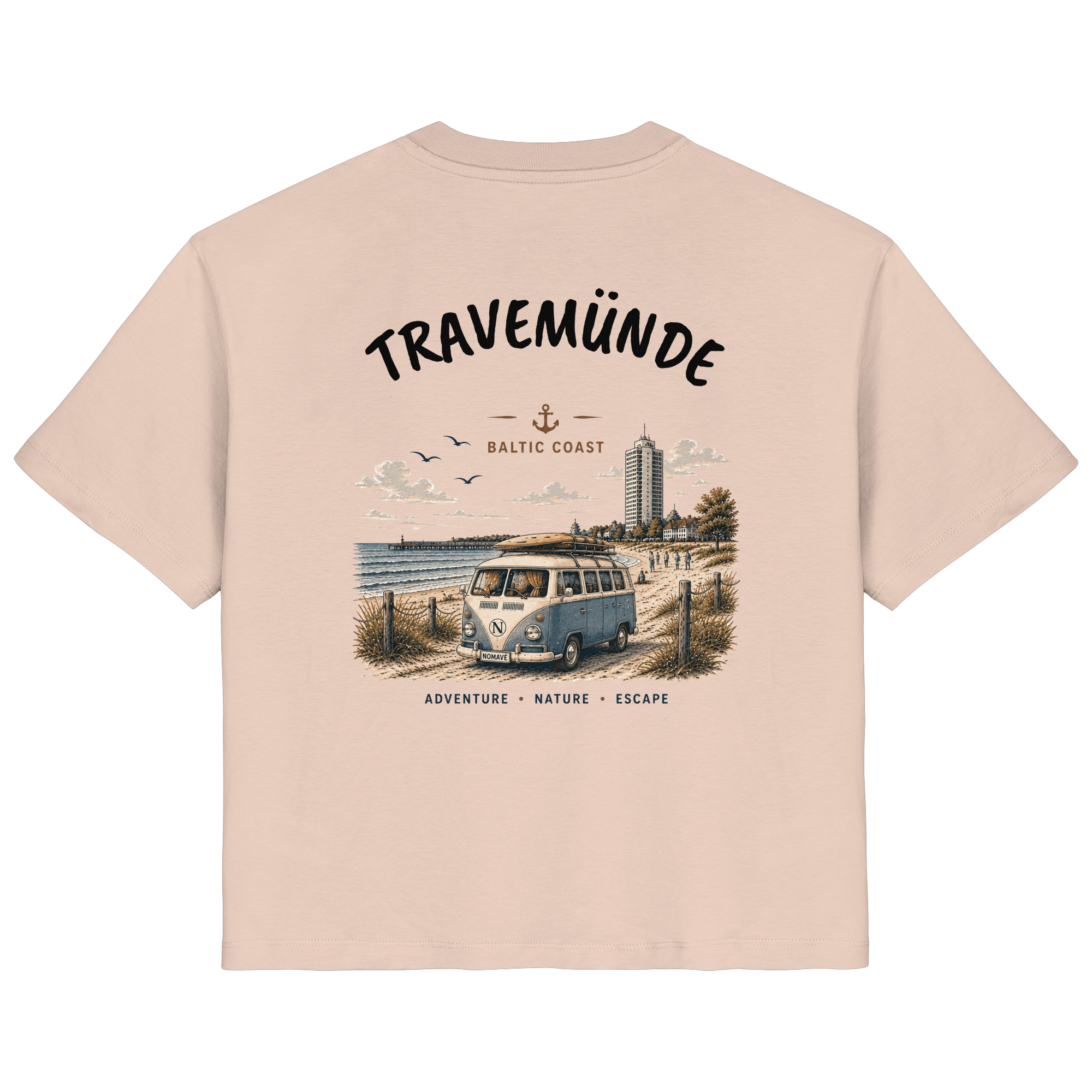 Travemünde Bulli Backprint - Ladies Organic Shirt