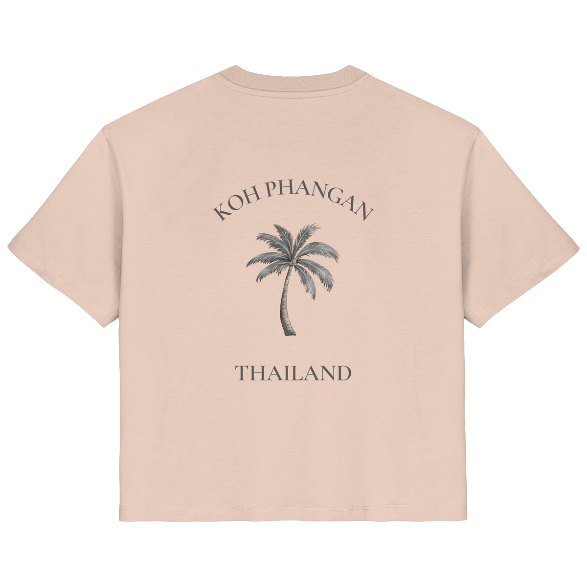 Koh Phangan – Minimal Palm | Thailand - Backprint - Damen Bio T - Shirt