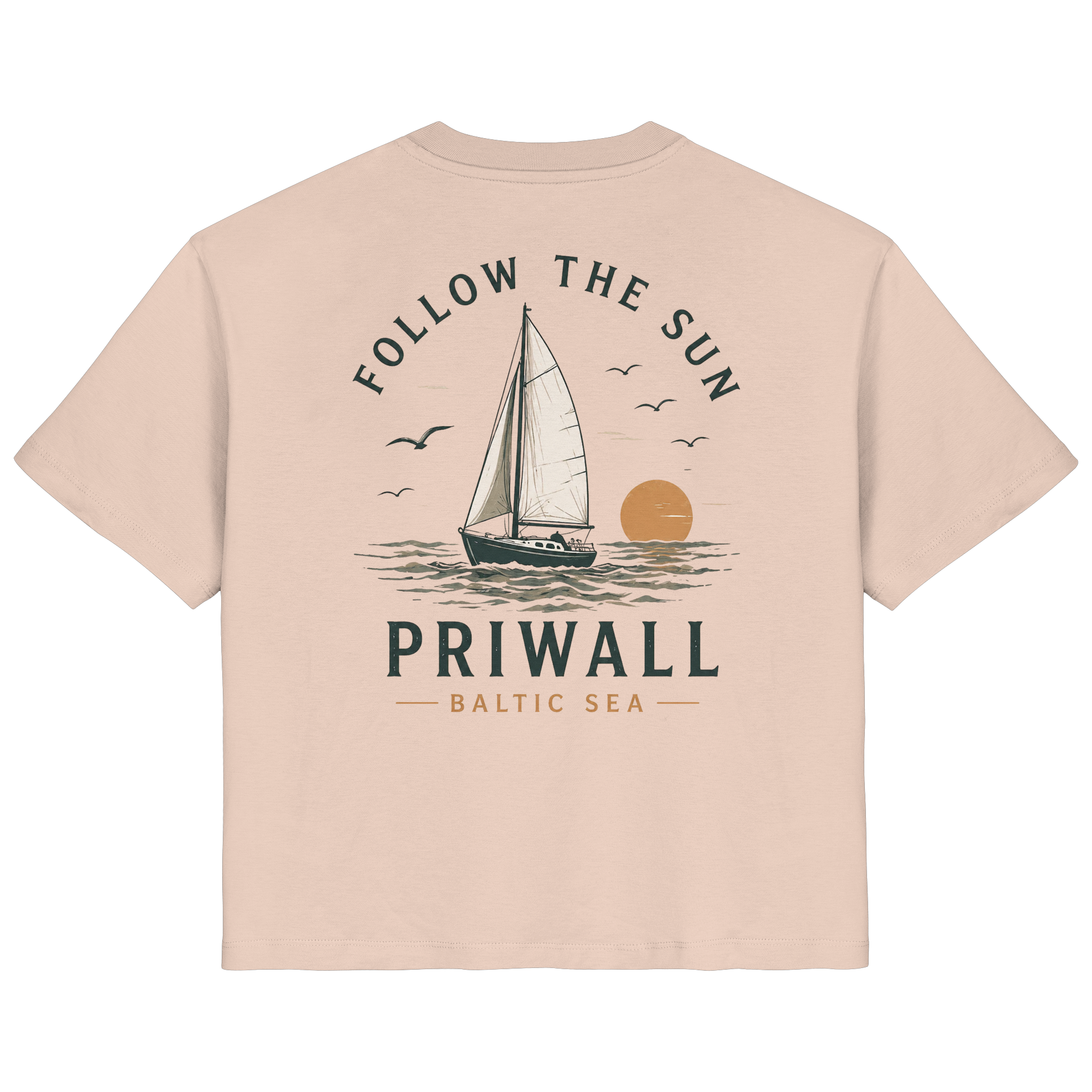 Priwall - Follow The Sun - Backprint - Ladies Organic Shirt