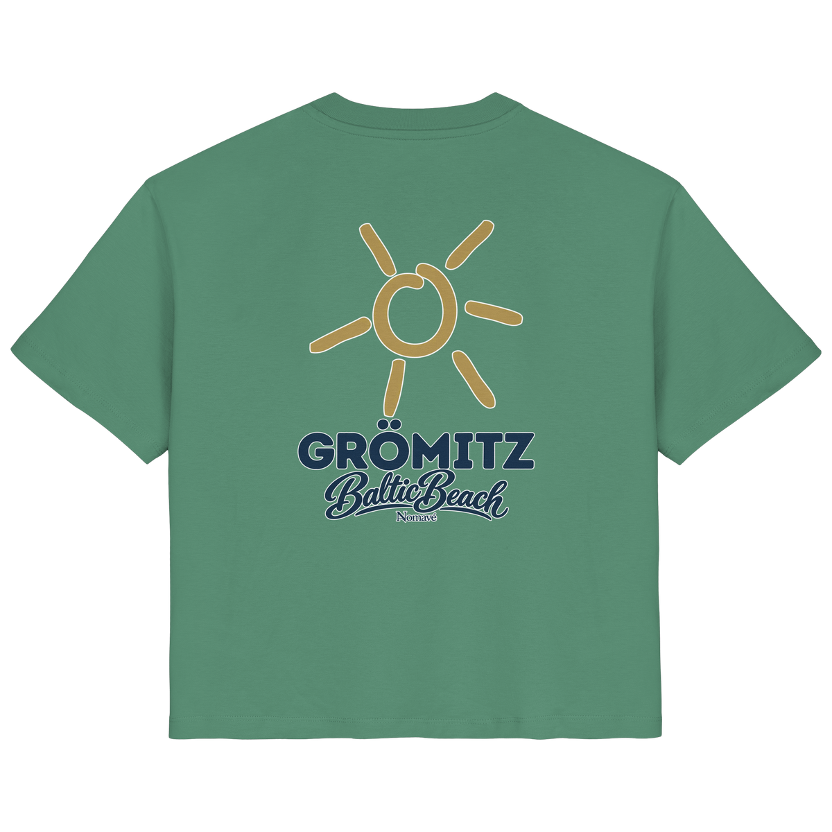 Grömitz Sonne Damen Bio T-Shirt Baltic Beach Rückendruck in Green Bay – Shirtigo-Originalmockup 5